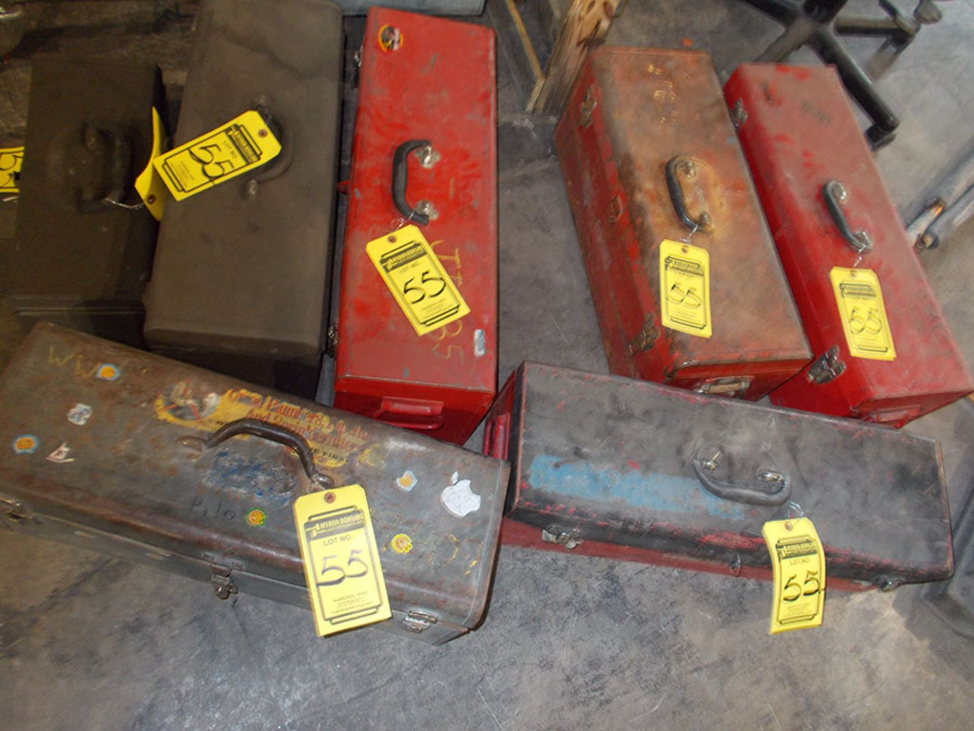 LOT OF HAND CARRY TOOL BOXES