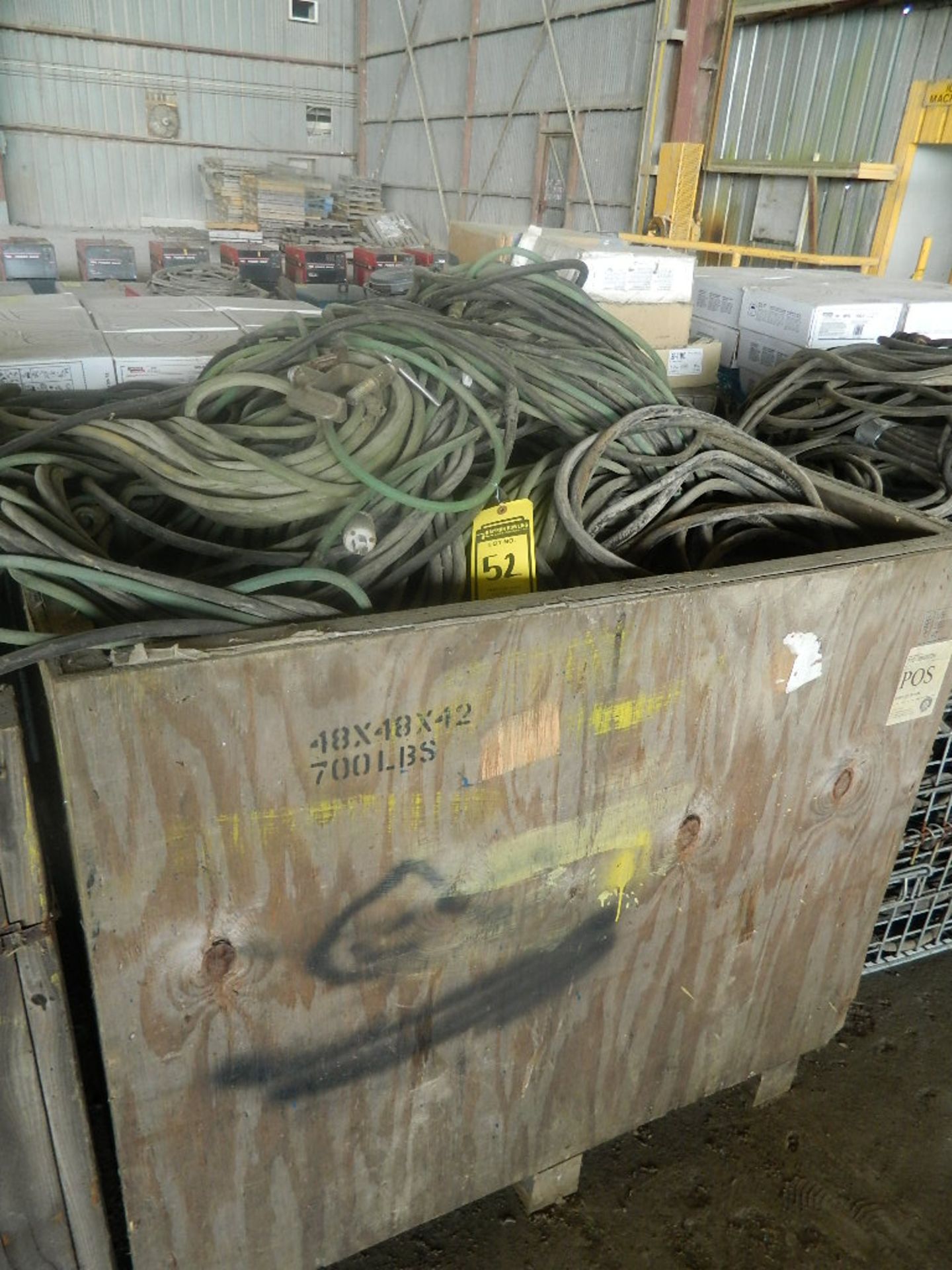 CRATE OF WELDING LEADS