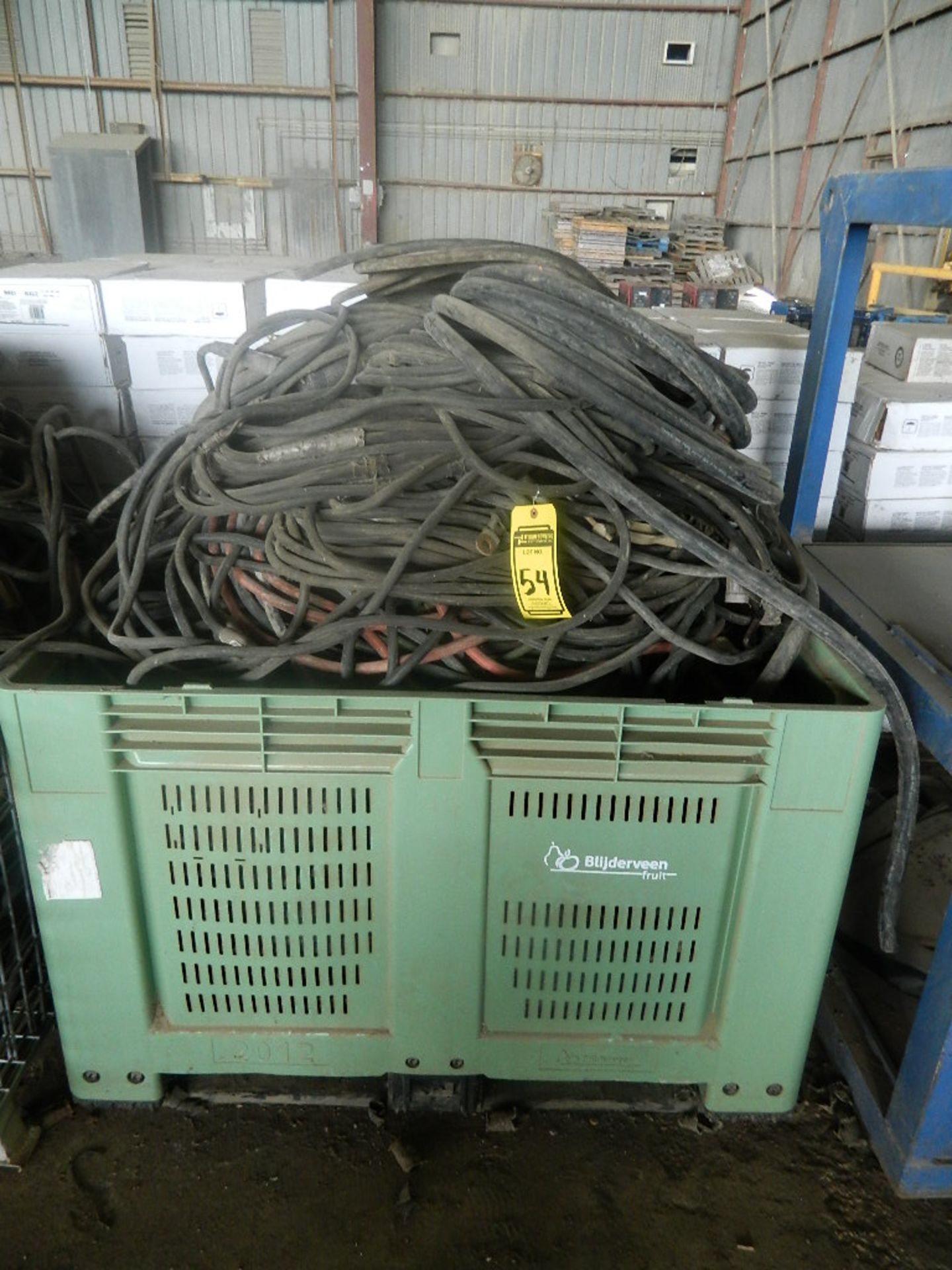CRATE OF WELDING LEADS