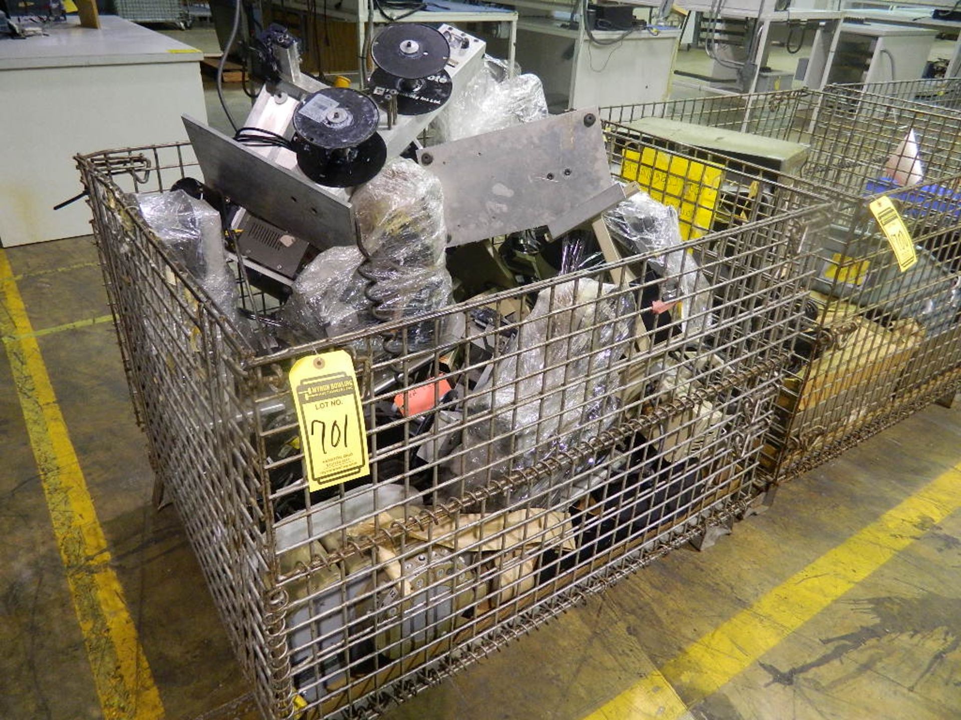 WIRE BASKET OF ELECTRICAL COMPONENTS