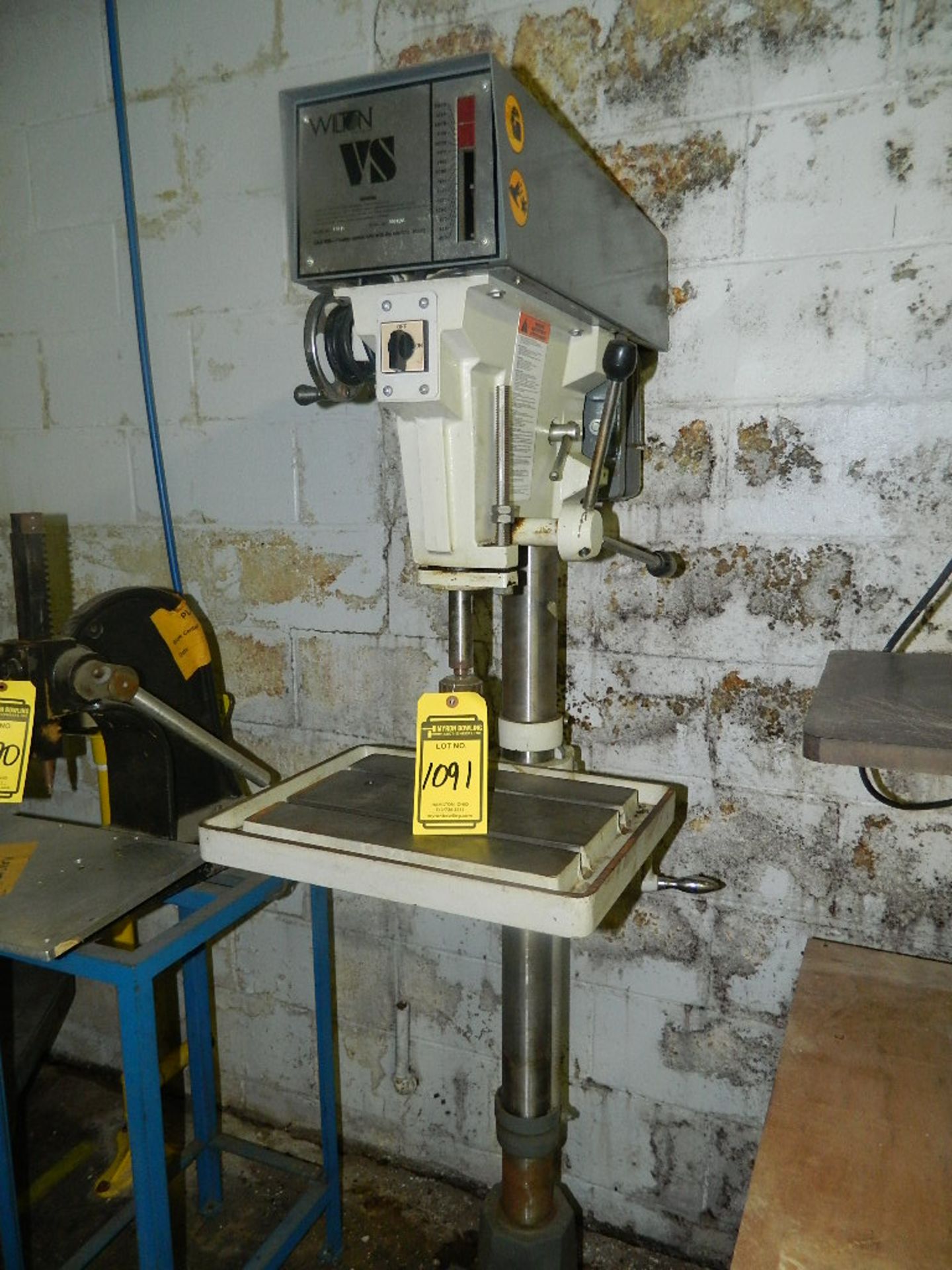 WILTON SINGE SPINDLE DRILL PRESS, 7 1/2'' THROAT, 14'' X 18'' TABLE, MODEL A5816, S/N 9904156