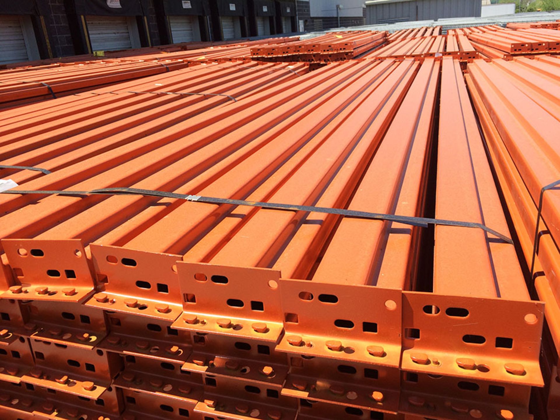 144'' X 4'' INTERLAKE PALLET RACK BEAMS FOR TEARDROP-STYLE PALLET RACK, MODEL IK40E, 1-5/8'' STEP - Image 3 of 3