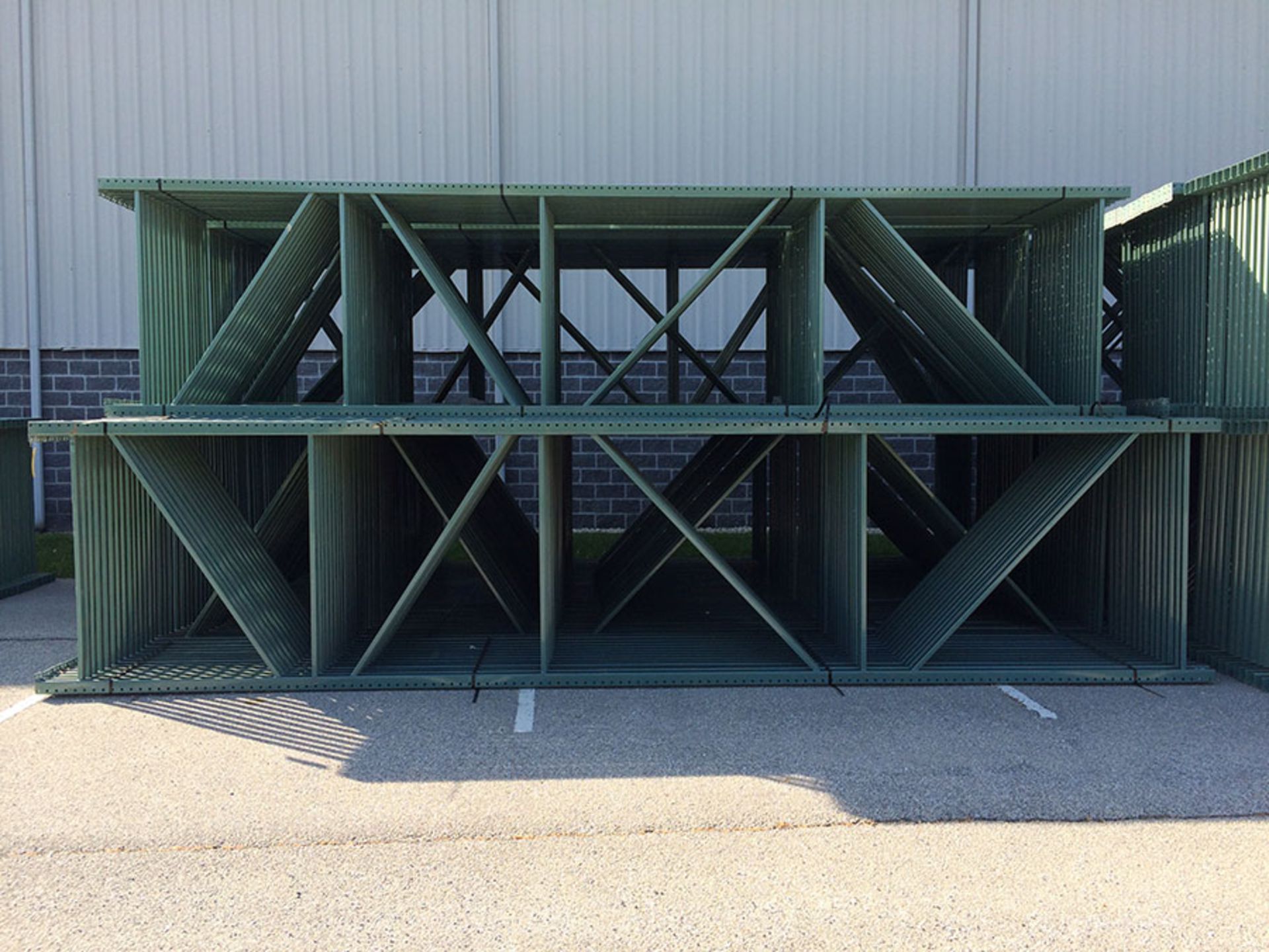 INTERLAKE MECALUX TEARDROP-STYLE PALLET RACK UPRIGHTS, MODEL IK070F, 22'X 60''D, 3'' X 3'' POST (X - Image 2 of 3