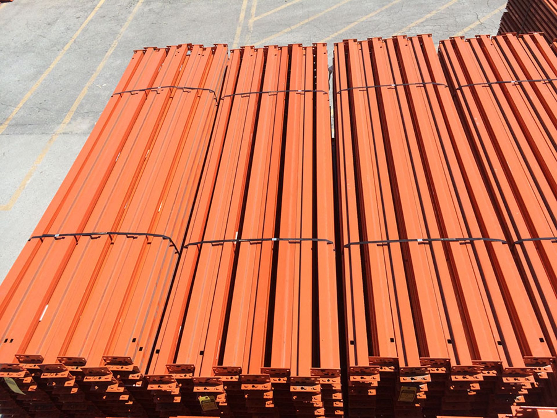 144'' X 4'' INTERLAKE PALLET RACK BEAMS FOR TEARDROP-STYLE PALLET RACK, MODEL IK40E, 1-5/8'' STEP - Image 15 of 25