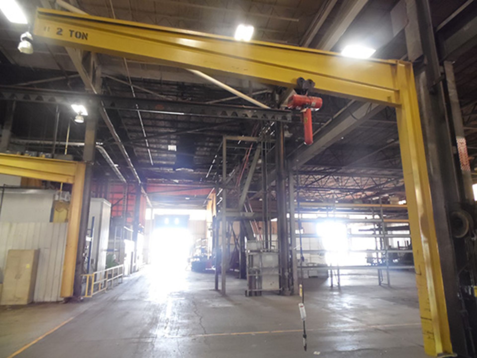 JIB CRANE, 20' 2-TON CM ELECTRIC HOIST