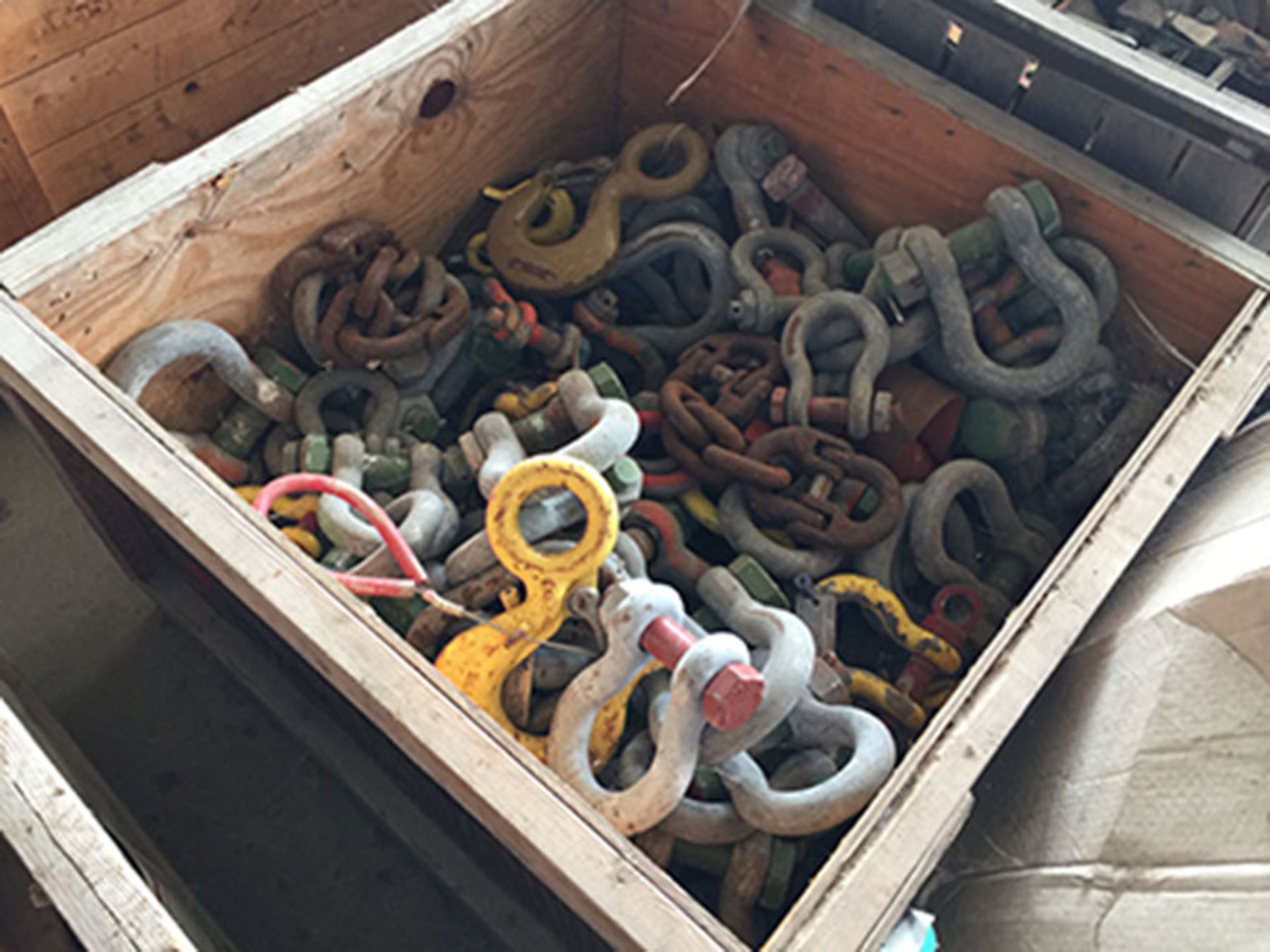 APPROXIMATELY (50) SKIDS/PALLETS/BOXES/CRATES/JOB BOXES OF ASSORTED RIGGING INCLUDING: 100'S OF - Image 27 of 36