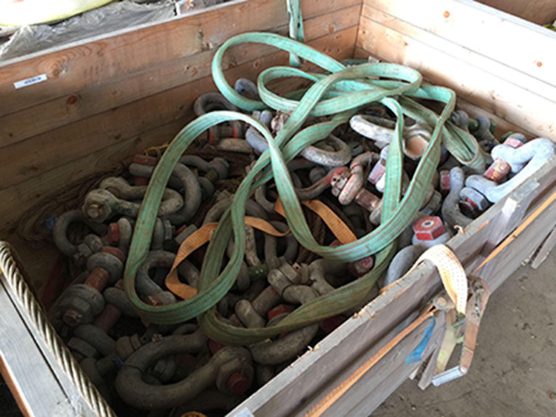 APPROXIMATELY (50) SKIDS/PALLETS/BOXES/CRATES/JOB BOXES OF ASSORTED RIGGING INCLUDING: 100'S OF - Image 14 of 36