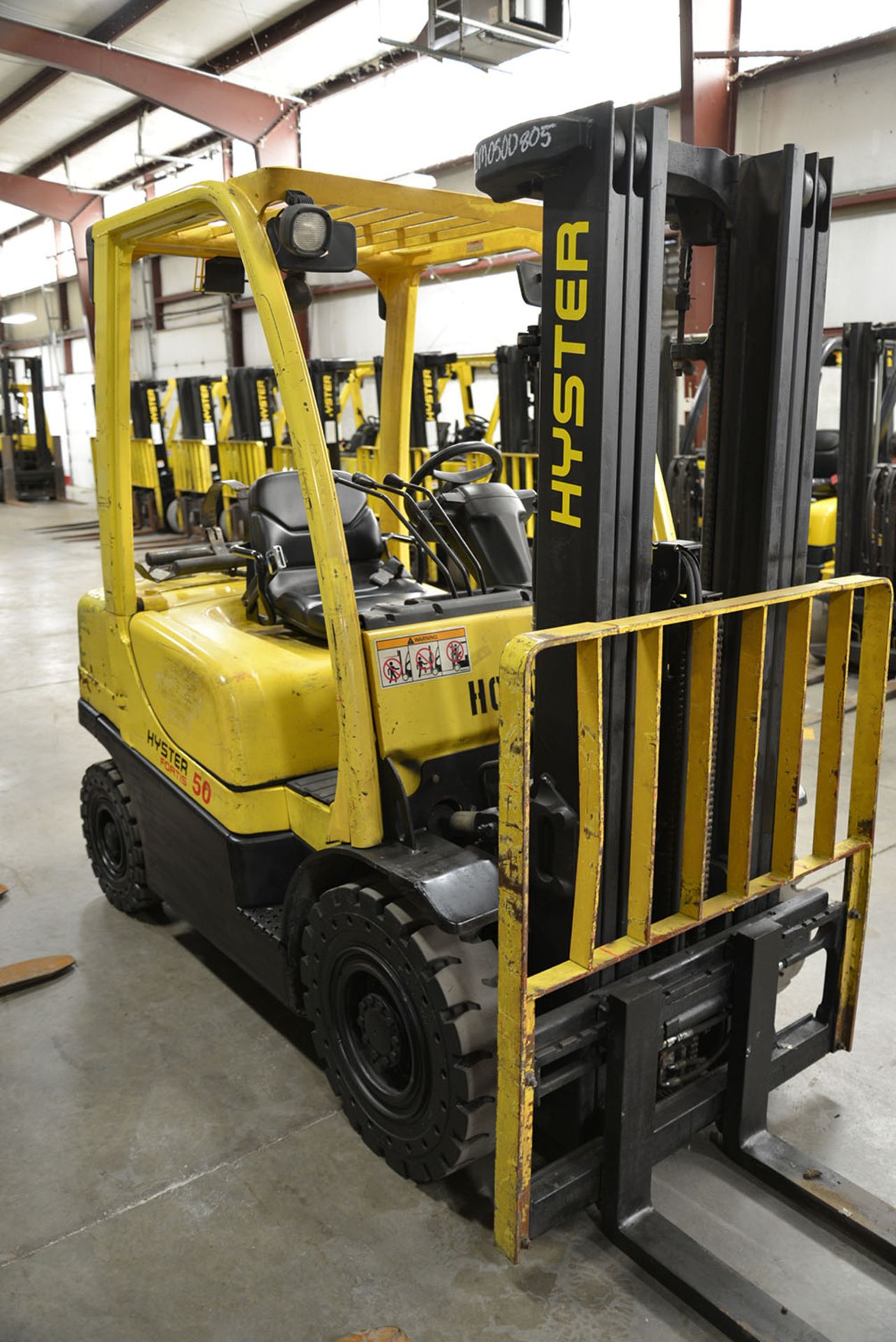 2008 HYSTER 5,000-lb. Capacity Forklift, Model H50FT, LPG, Lever Shift, Pneumatic Tires, 3-Stage - Image 3 of 7