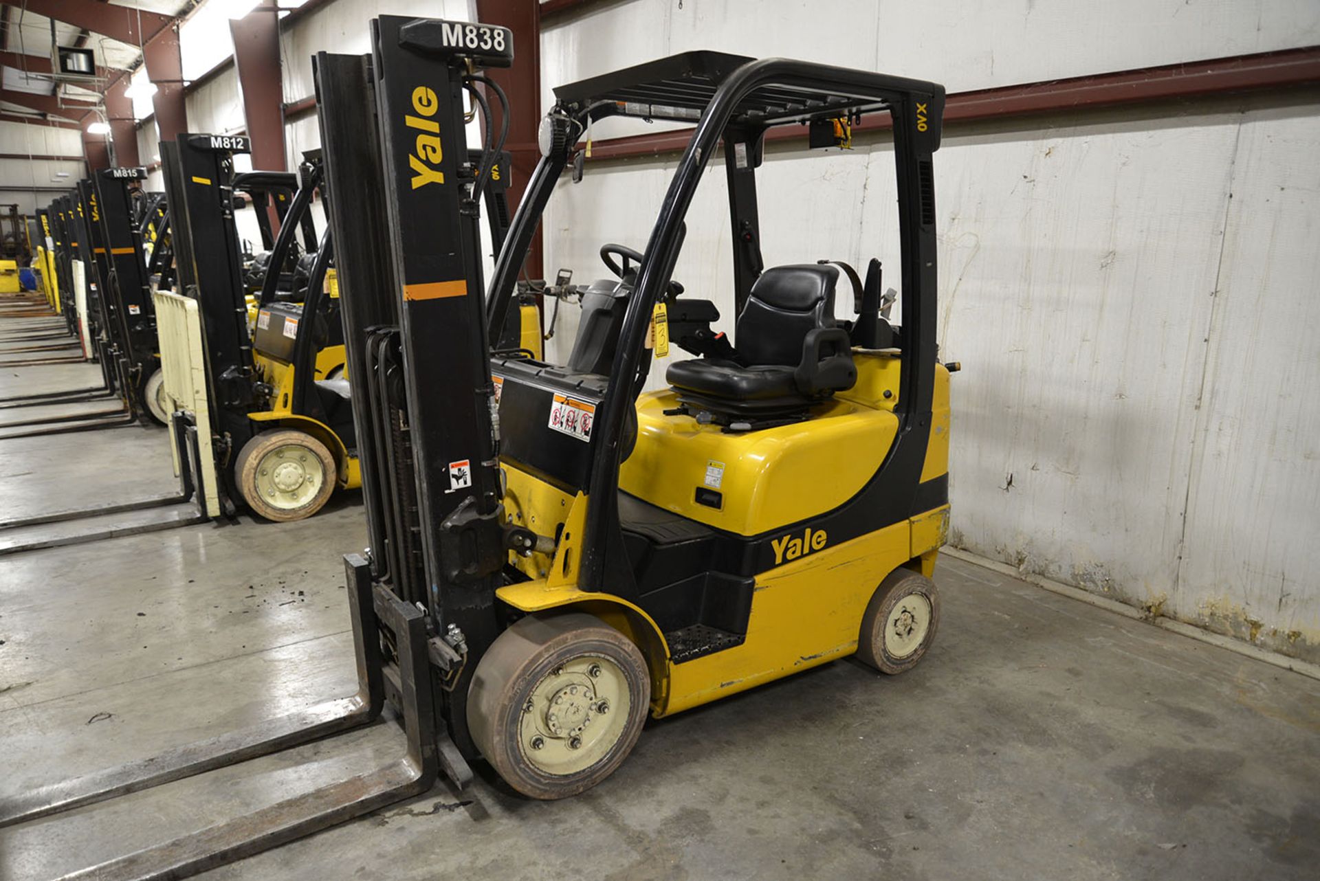 2008 YALE 5,000-lb. Capacity Forklift, Model GLC050VXNV, S/N A910V13929F, LPG, Solid Non-Marking