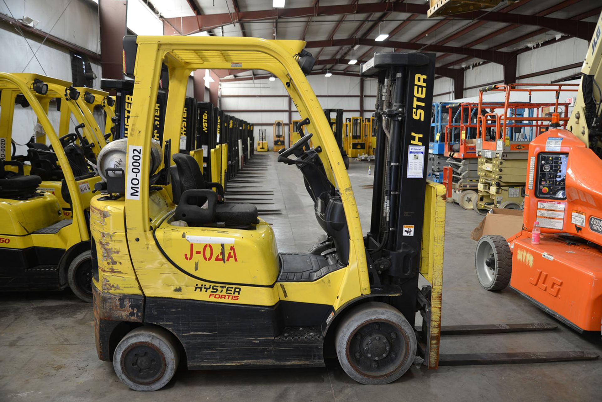 2009 HYSTER 5,000-lb. Capacity Forklift, Model S50FT, S/N F187V15727G, LPG, Lever Shift, Solid - Image 3 of 6