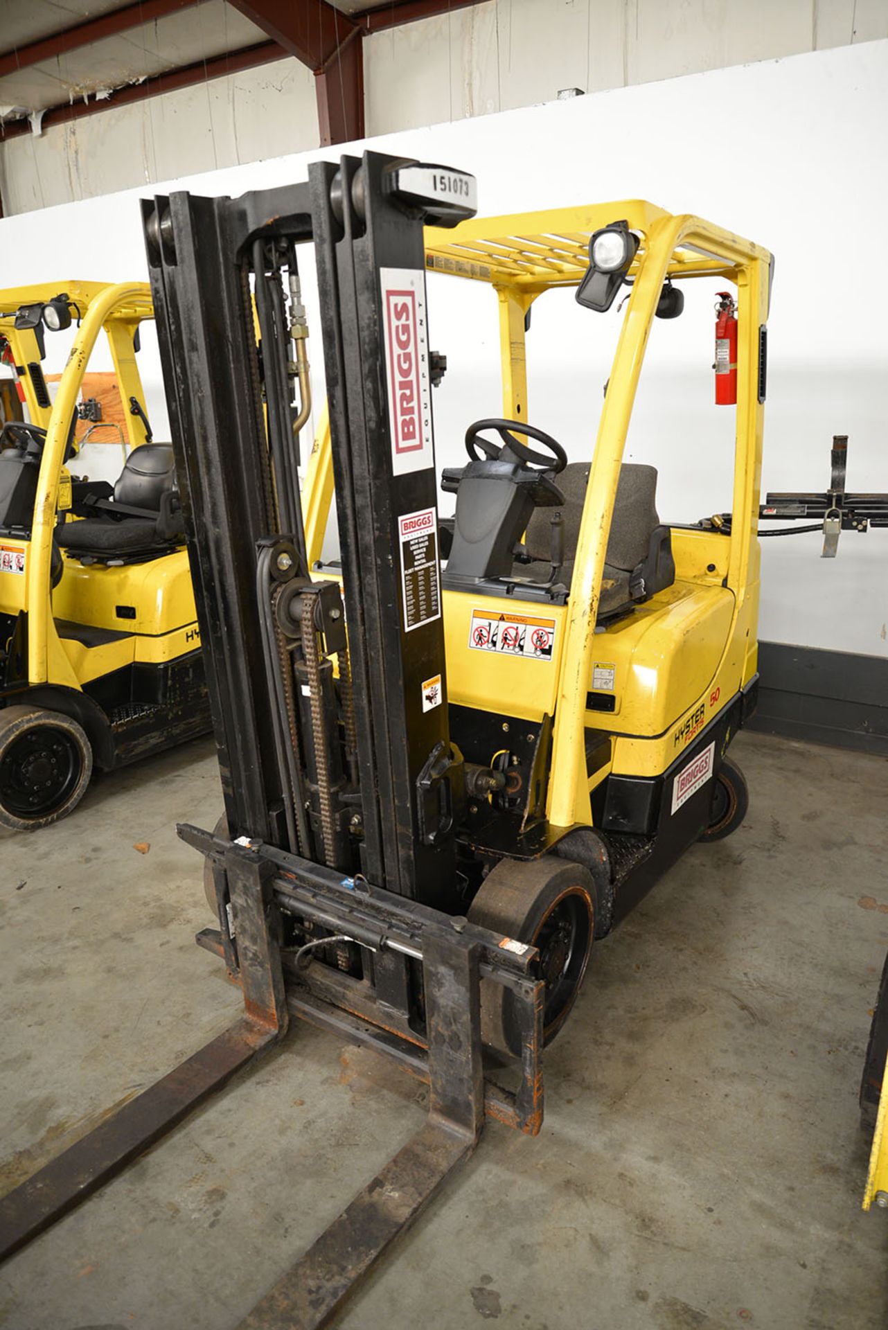 2005 HYSTER 5,000-lb. Capacity Forklift, Model S50FT, S/N F187V02214C, LPG, Lever Shift, Solid - Image 3 of 5