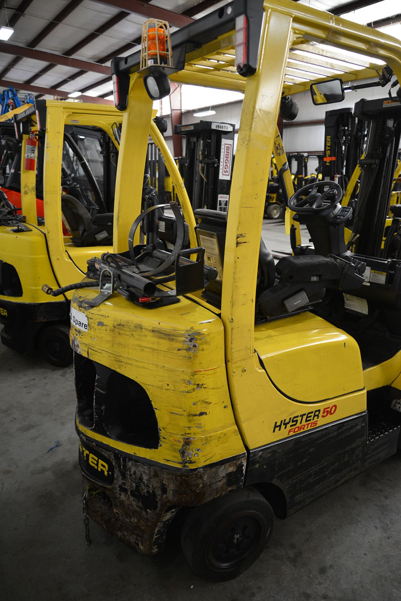 2005 HYSTER 5,000-lb. Capacity Forklift, Model S50FT, S/N F187V03703C, LPG, Lever Shift, Solid - Image 5 of 6