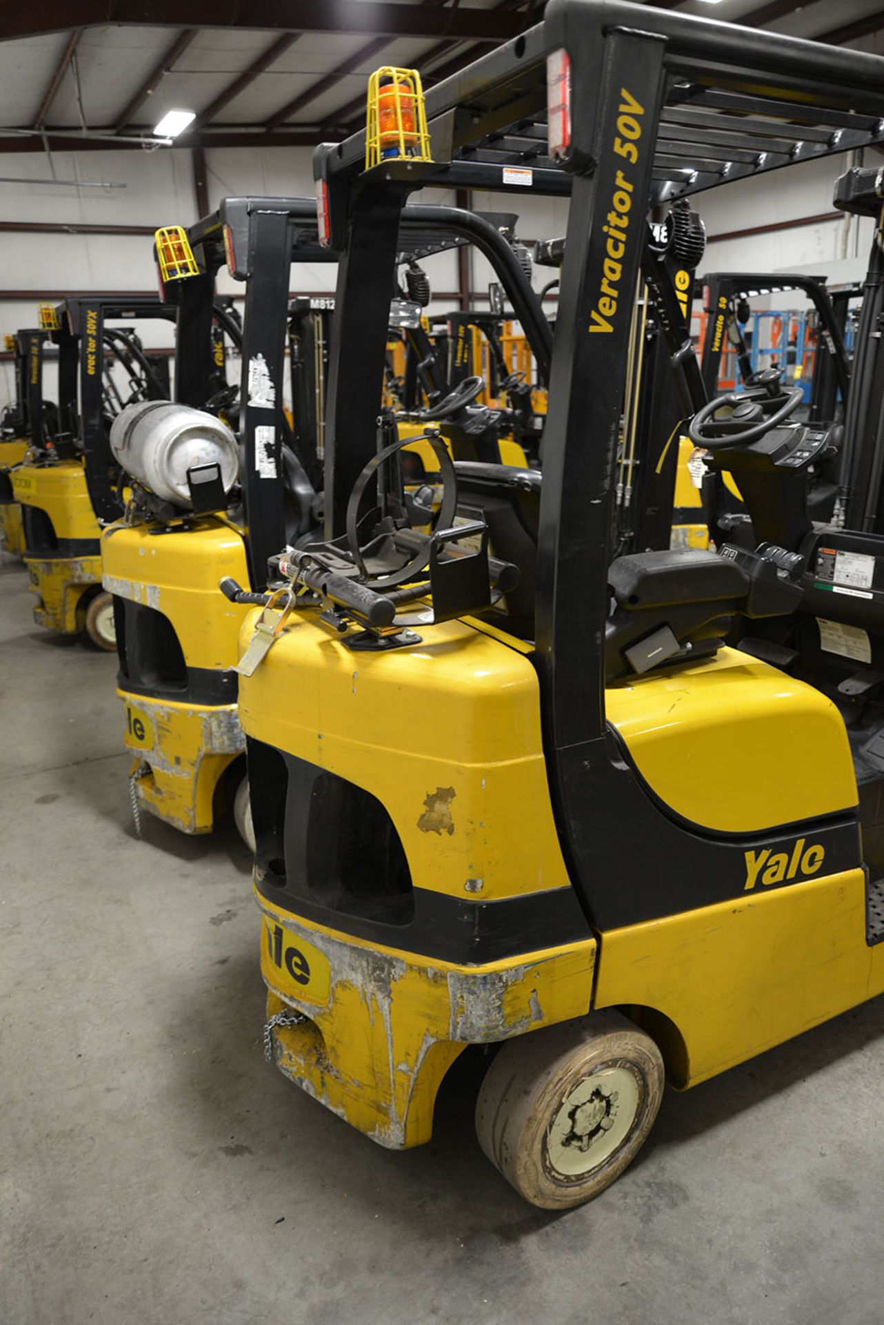 2008 YALE 5,000-lb. Capacity Forklift, Model GLC050VXNV, S/N A910V13956F, LPG, Solid Non-Marking - Image 4 of 6