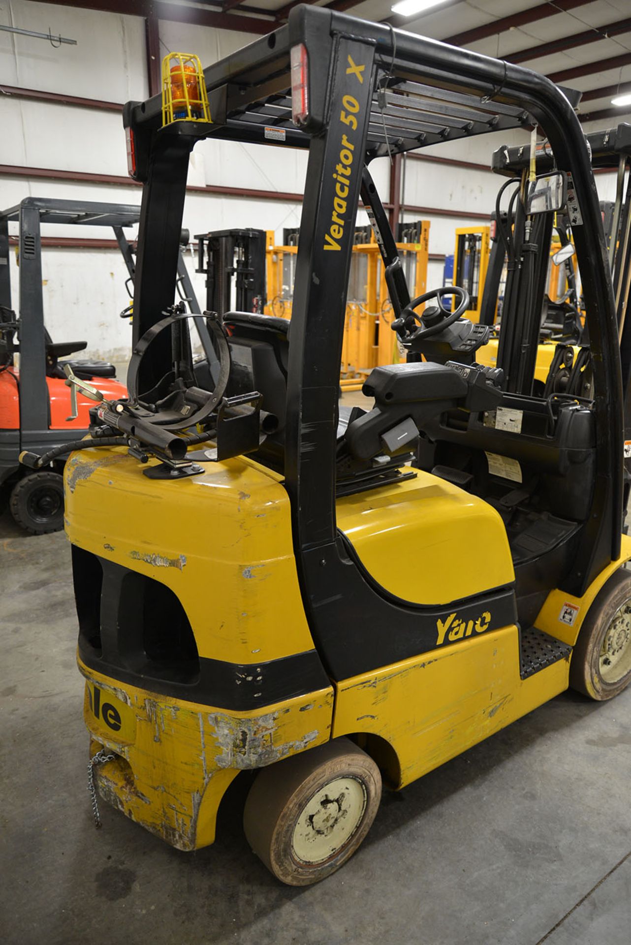 2008 YALE 5,000-lb. Capacity Forklift, Model GLC050VXNV, S/N A910V13929F, LPG, Solid Non-Marking - Image 4 of 6