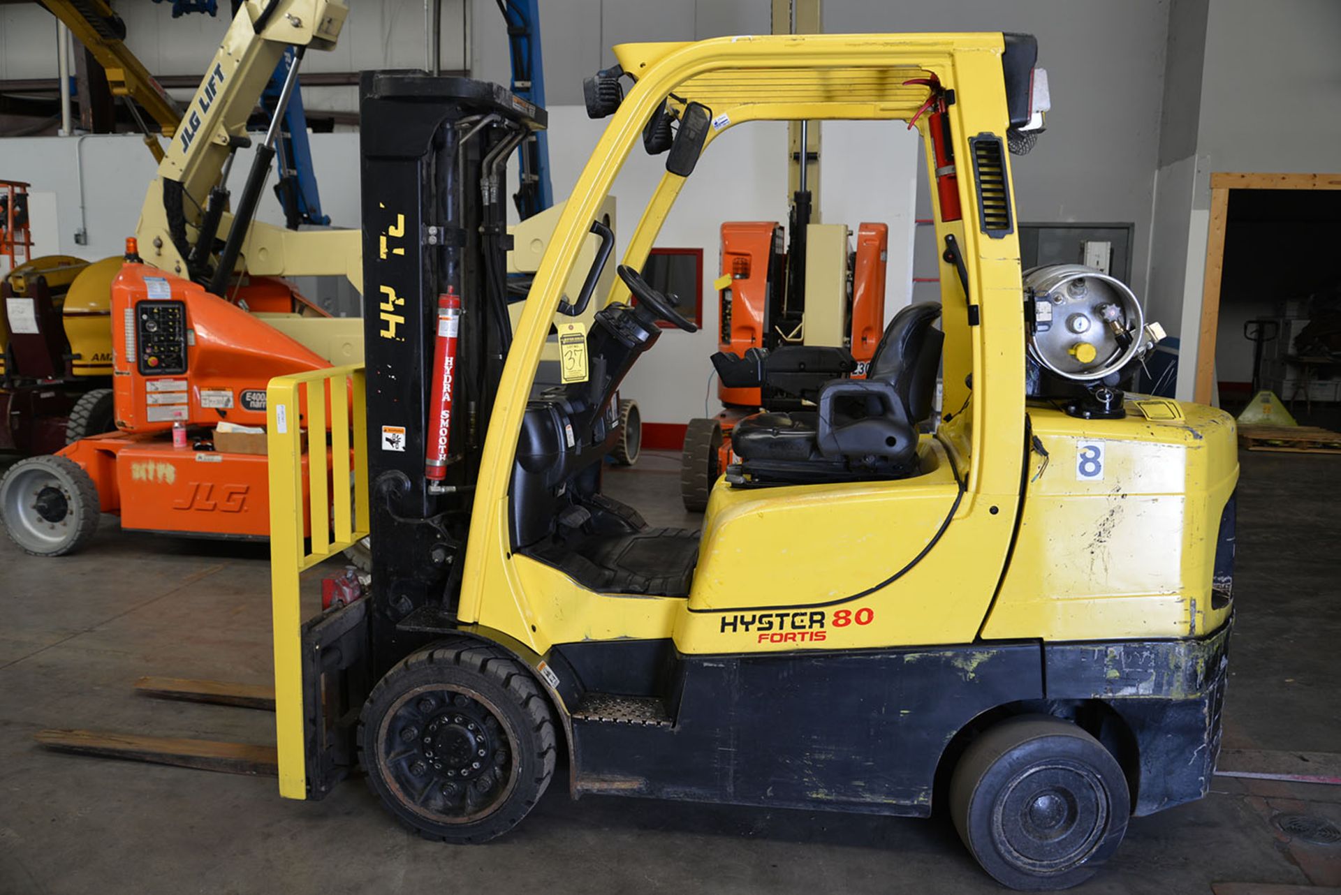 2009 HYSTER 8,000-lb. Capacity Forklift, Model S80FT, S/N G004V04484G, LPG, Lever Shift, Treaded