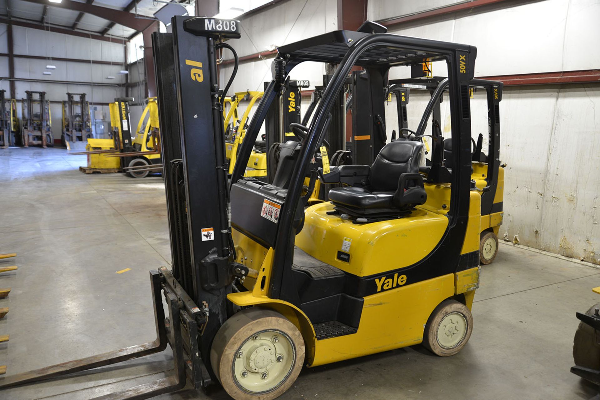 2008 YALE 5,000-lb. Capacity Forklift, Model GLC050VXNV, S/N A910V13928F, LPG, Solid Non-Marking