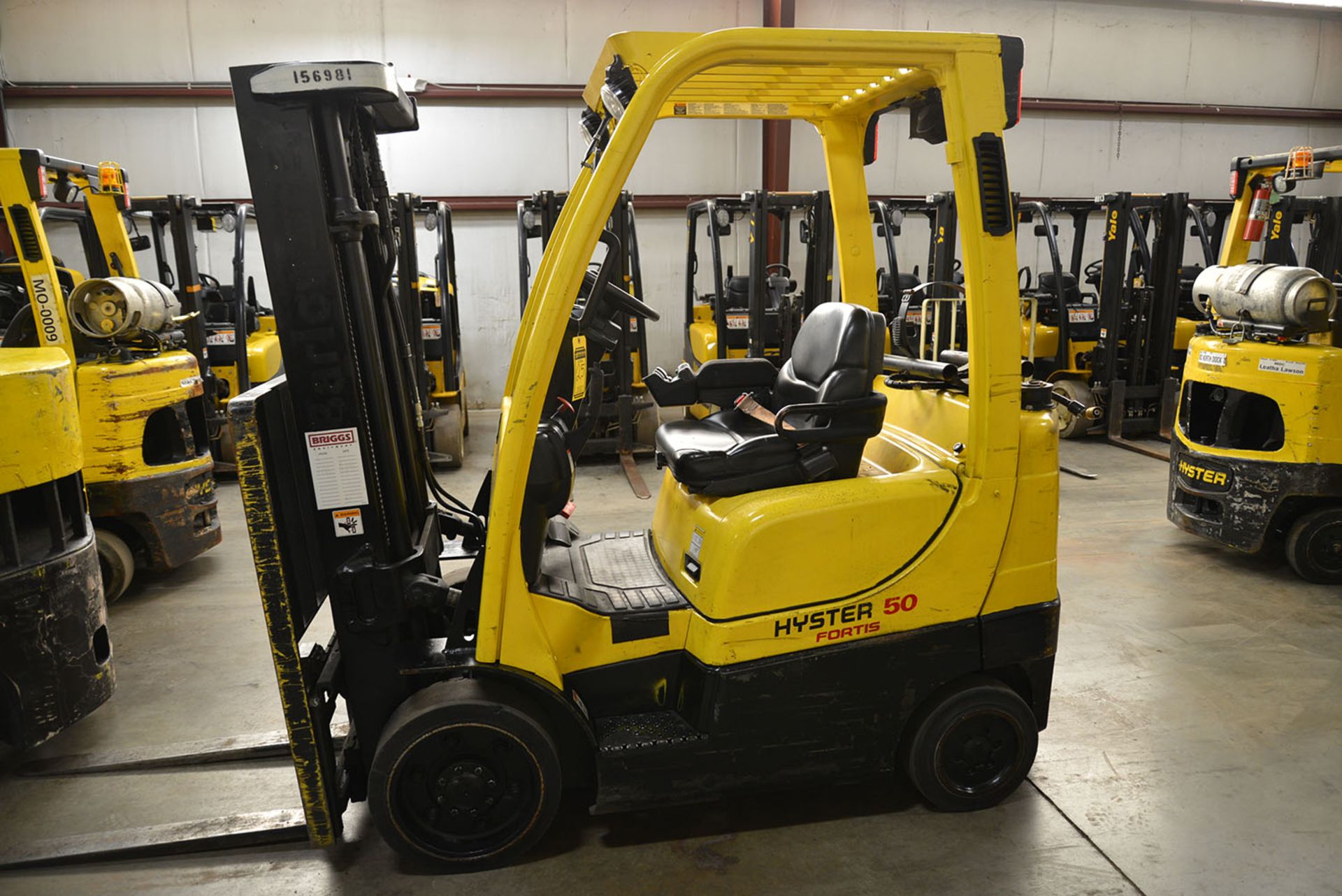 2005 HYSTER 5,000-lb. Capacity Forklift, Model S50FT, S/N F187V04119C, LPG, Monotrol, Solid Tires,