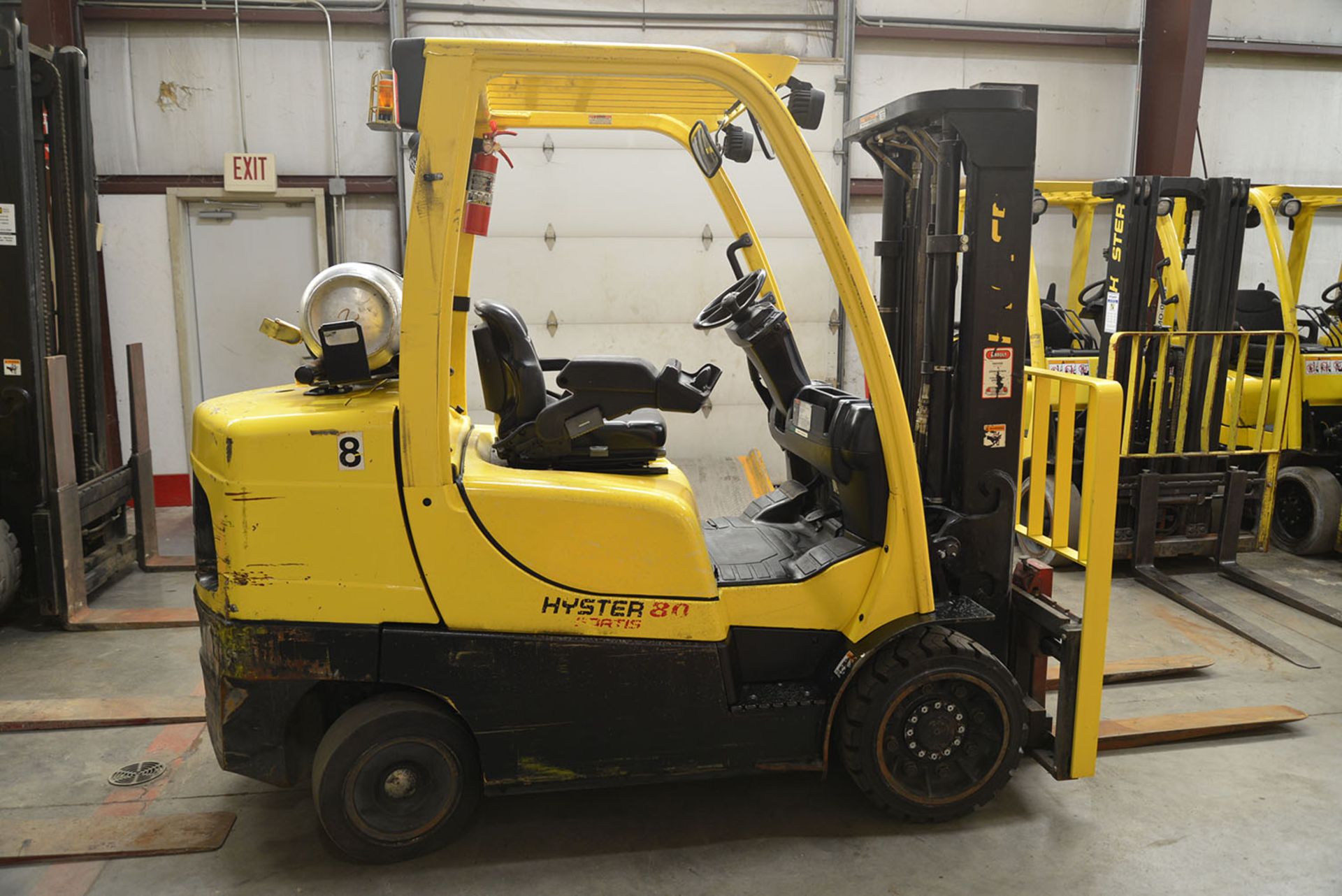 2009 HYSTER 8,000-lb. Capacity Forklift, Model S80FT, S/N G004V04484G, LPG, Lever Shift, Treaded - Image 2 of 6