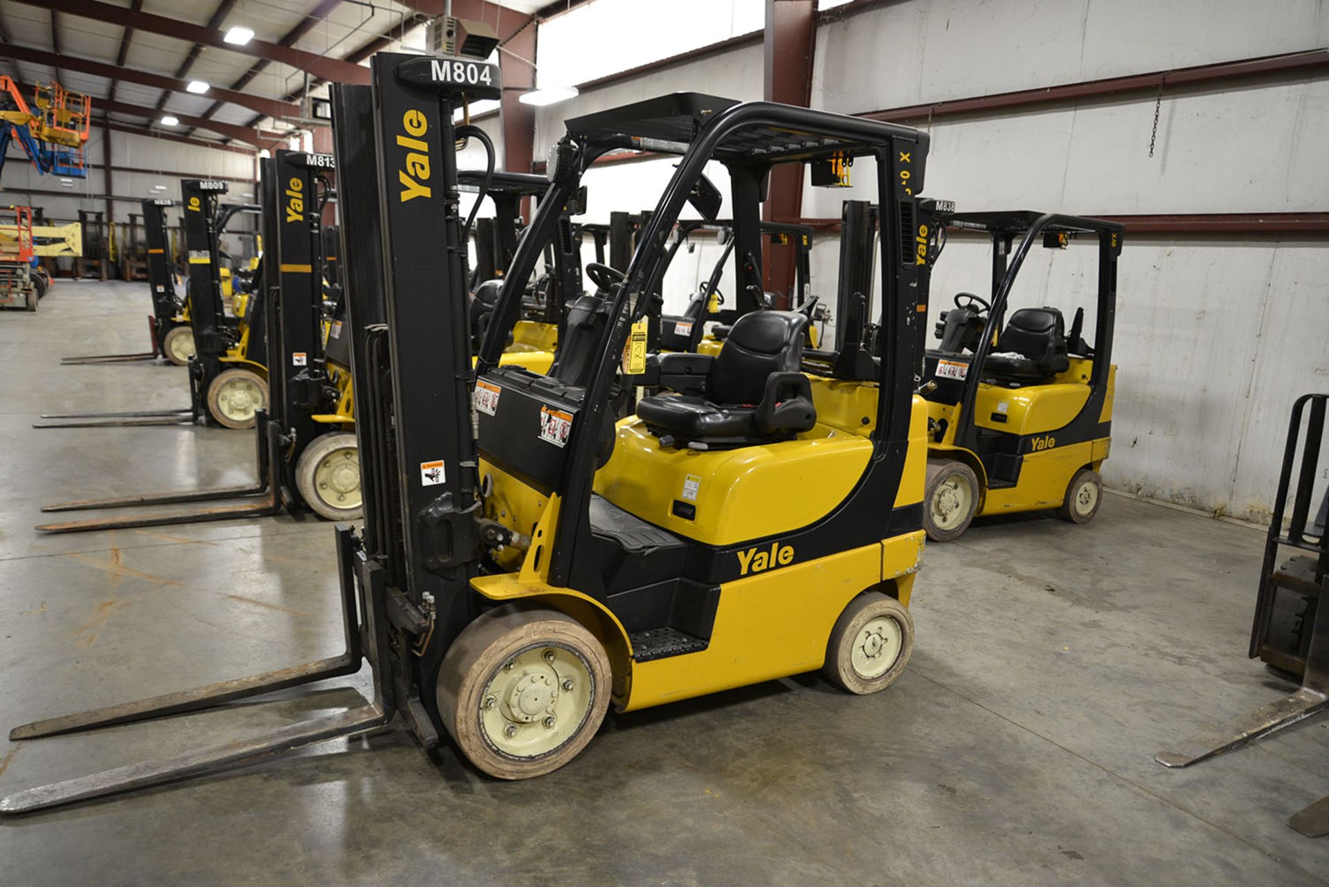 2008 YALE 5,000-lb. Capacity Forklift, Model GLC050VXNV, S/N A910V13933F, LPG, Solid Non-Marking