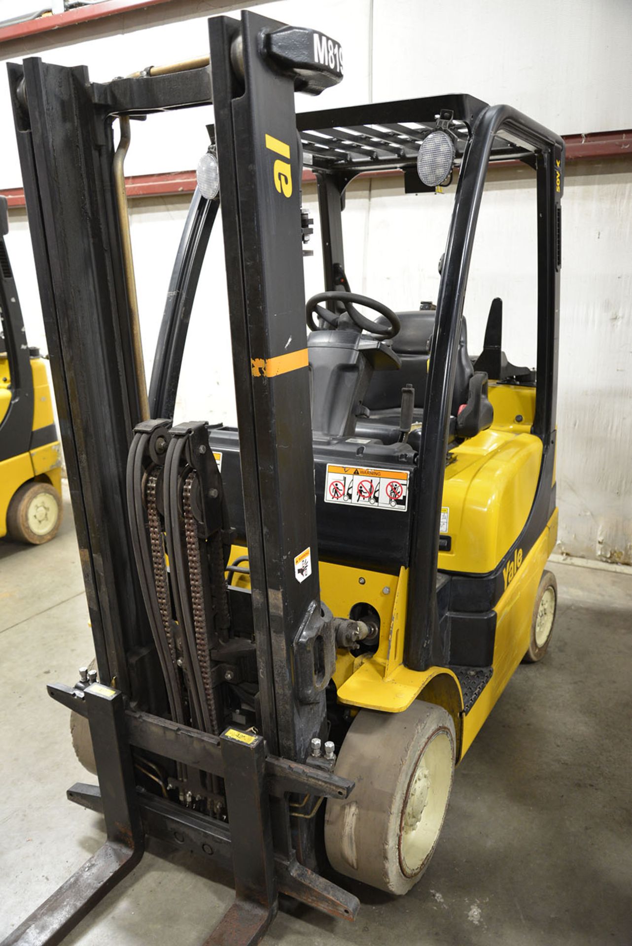 2008 YALE 5,000-lb. Capacity Forklift, Model GLC050VXNV, S/N A910V13919F, LPG, Solid Non-Marking - Image 3 of 6