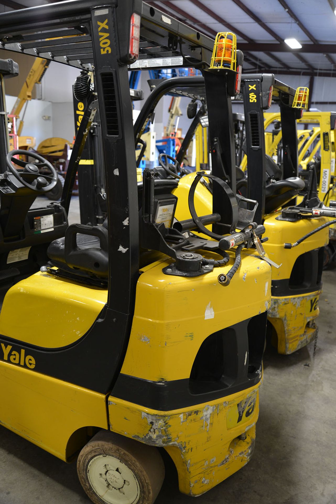 2008 YALE 5,000-lb. Capacity Forklift, Model GLC050VXNV, S/N A910V13920F, LPG, Solid Non-Marking - Image 4 of 5