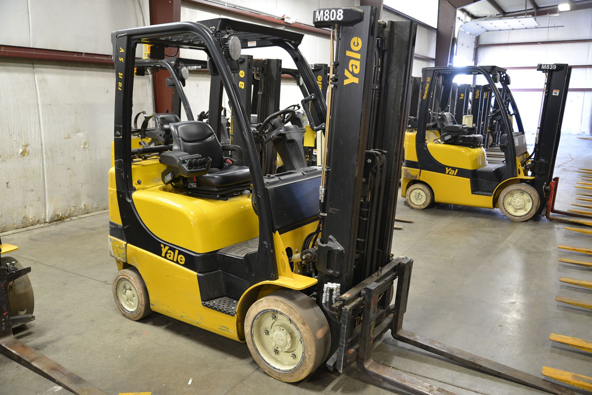 2008 YALE 5,000-lb. Capacity Forklift, Model GLC050VXNV, S/N A910V13928F, LPG, Solid Non-Marking - Image 4 of 7