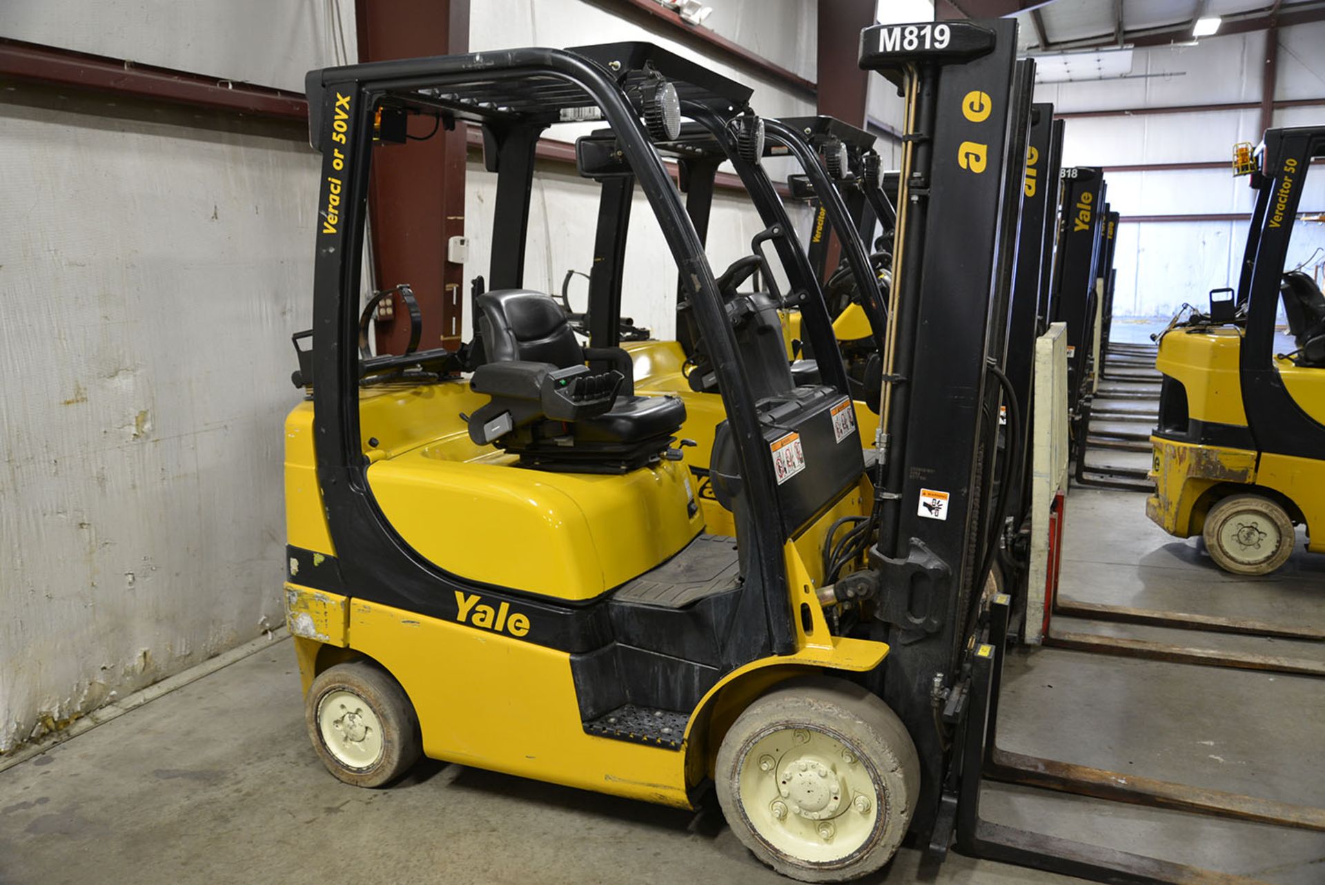 2008 YALE 5,000-lb. Capacity Forklift, Model GLC050VXNV, S/N A910V13919F, LPG, Solid Non-Marking