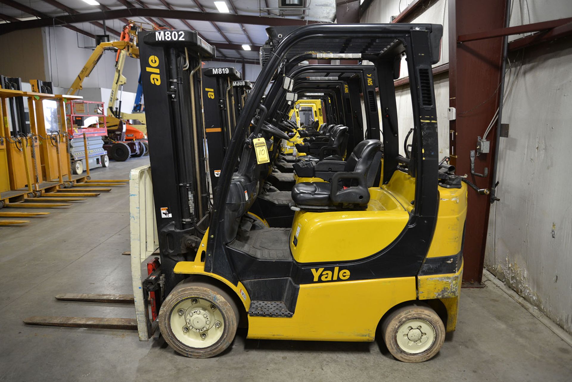 2008 YALE 5,000-lb. Capacity Forklift, Model GLC050VXNV, S/N A910V13935F, LPG, Solid Non-Marking