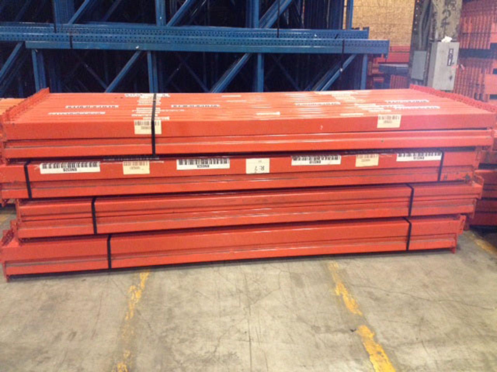 (16) SECTIONS INTERLAKE PALLET RACKING; (17)UPRIGHTS - 42'' X 16'-7'' GREEN; (80) 120'' X 4'' BEAMS;