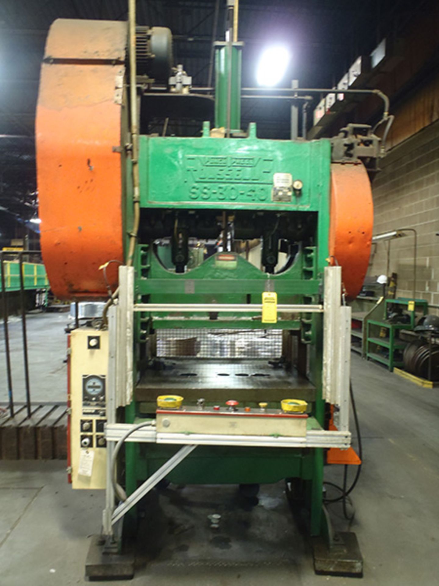 ROUSSELLE 100-TON PUNCH PRESS, MODEL 10SS40, S/N 25177 (RIGGING FEE $700.)