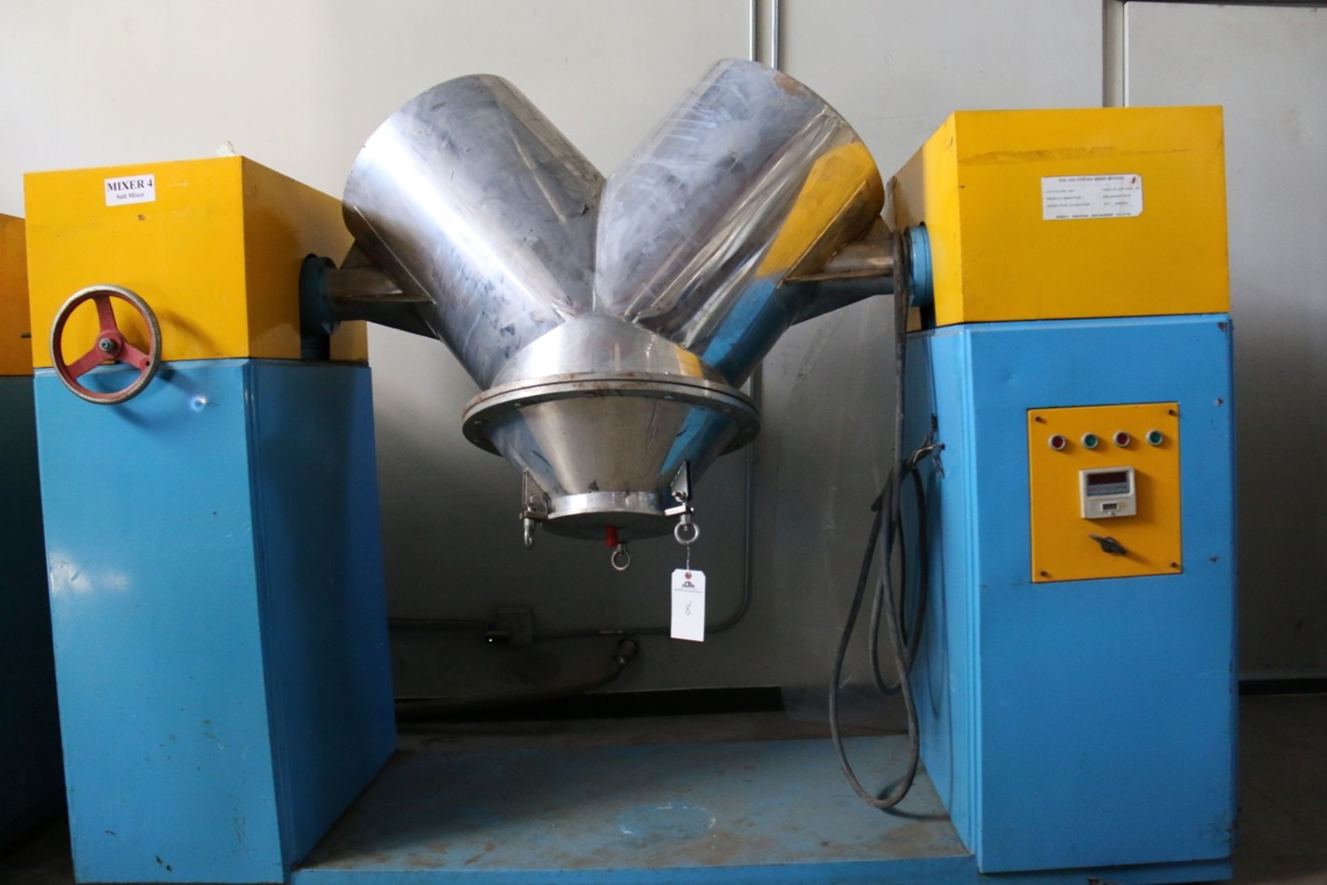 VHA-250 SS V-Blender, 250Liter, 100KG Batch, 220/50/3, Size 220 x 70 x 170cm, S/N 200209016