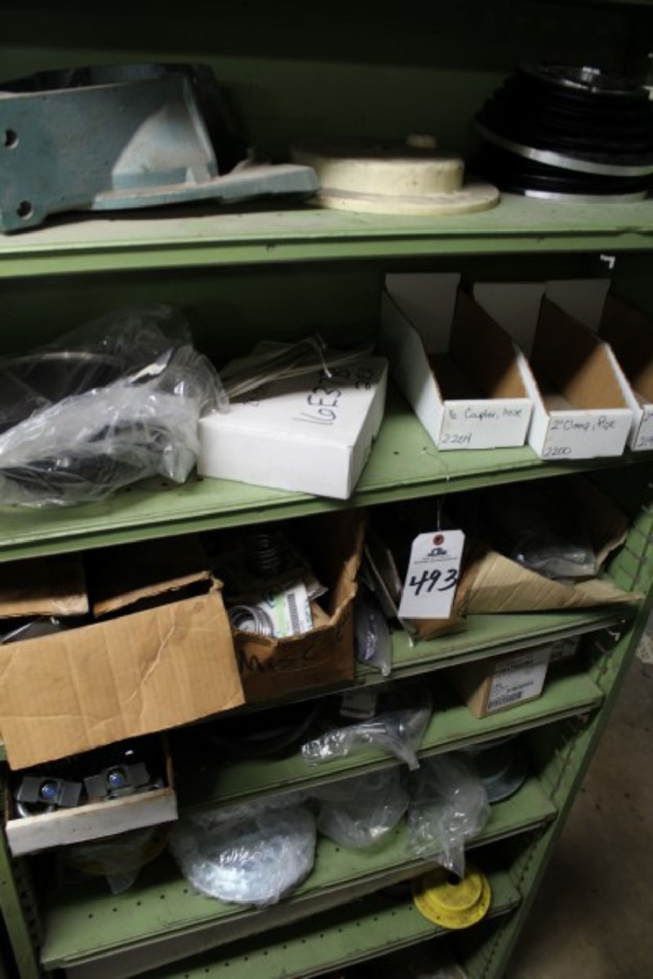 SUBJECT TO BULK BID OF LOT 463A: Contents of Storage Shelf Section, Spare Machine Parts, (not to