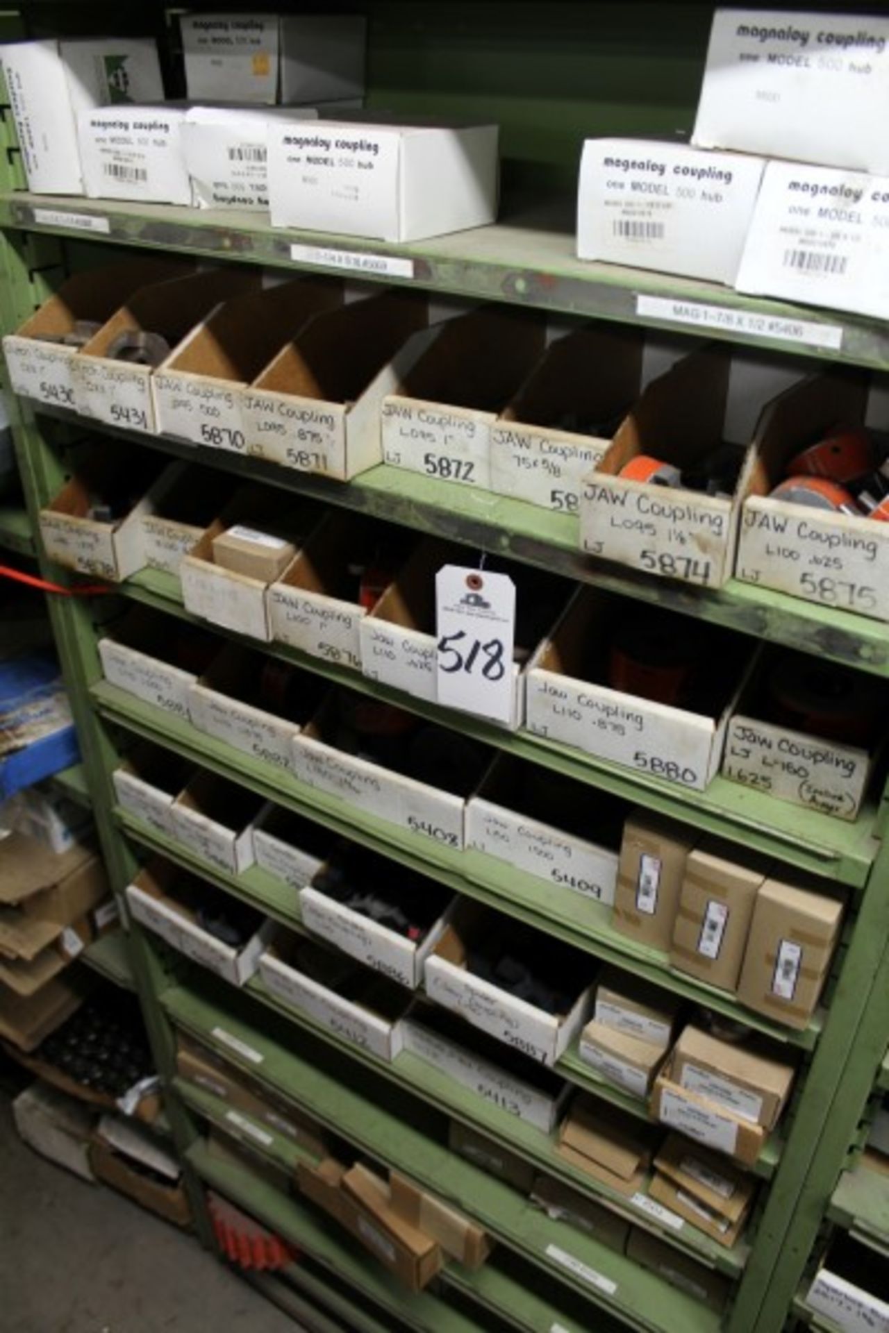 SUBJECT TO BULK BID OF LOT 463A: Contents of Storage Shelf Section, Spare Machine Parts, (not to