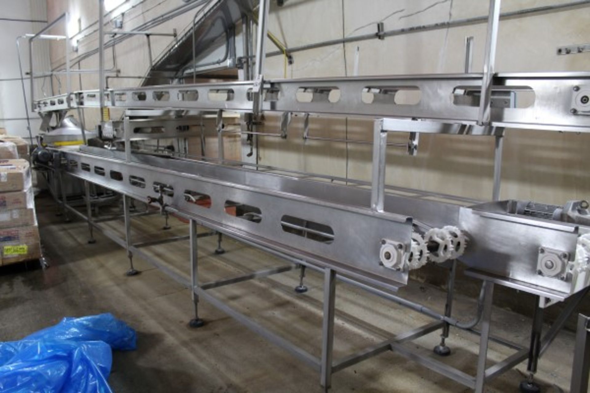 Stainless Steel De-Boning Conveyor System, 12" X 34'