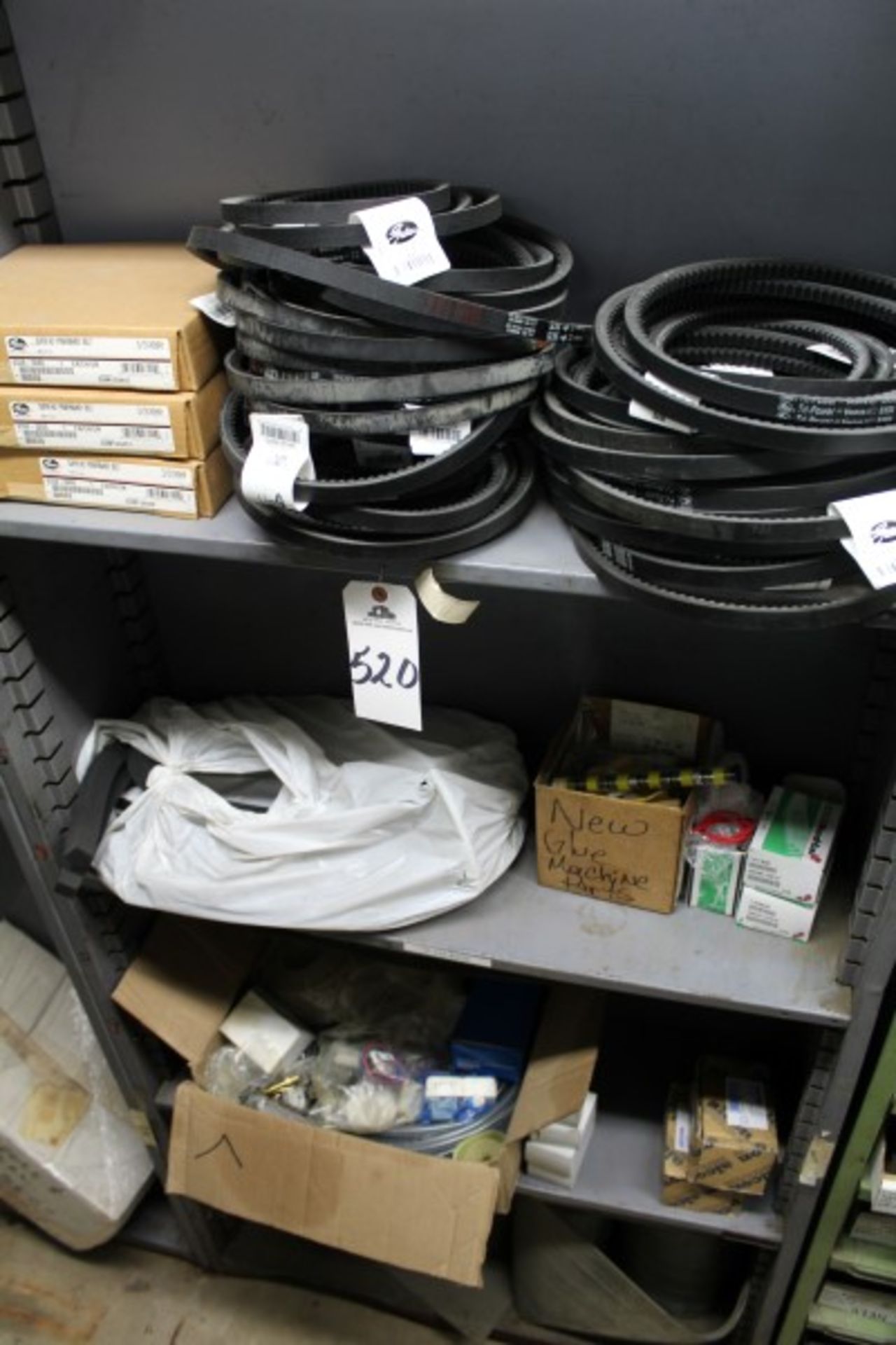 SUBJECT TO BULK BID OF LOT 463A: Contents of Storage Shelf Section, Spare Machine Parts, (not to