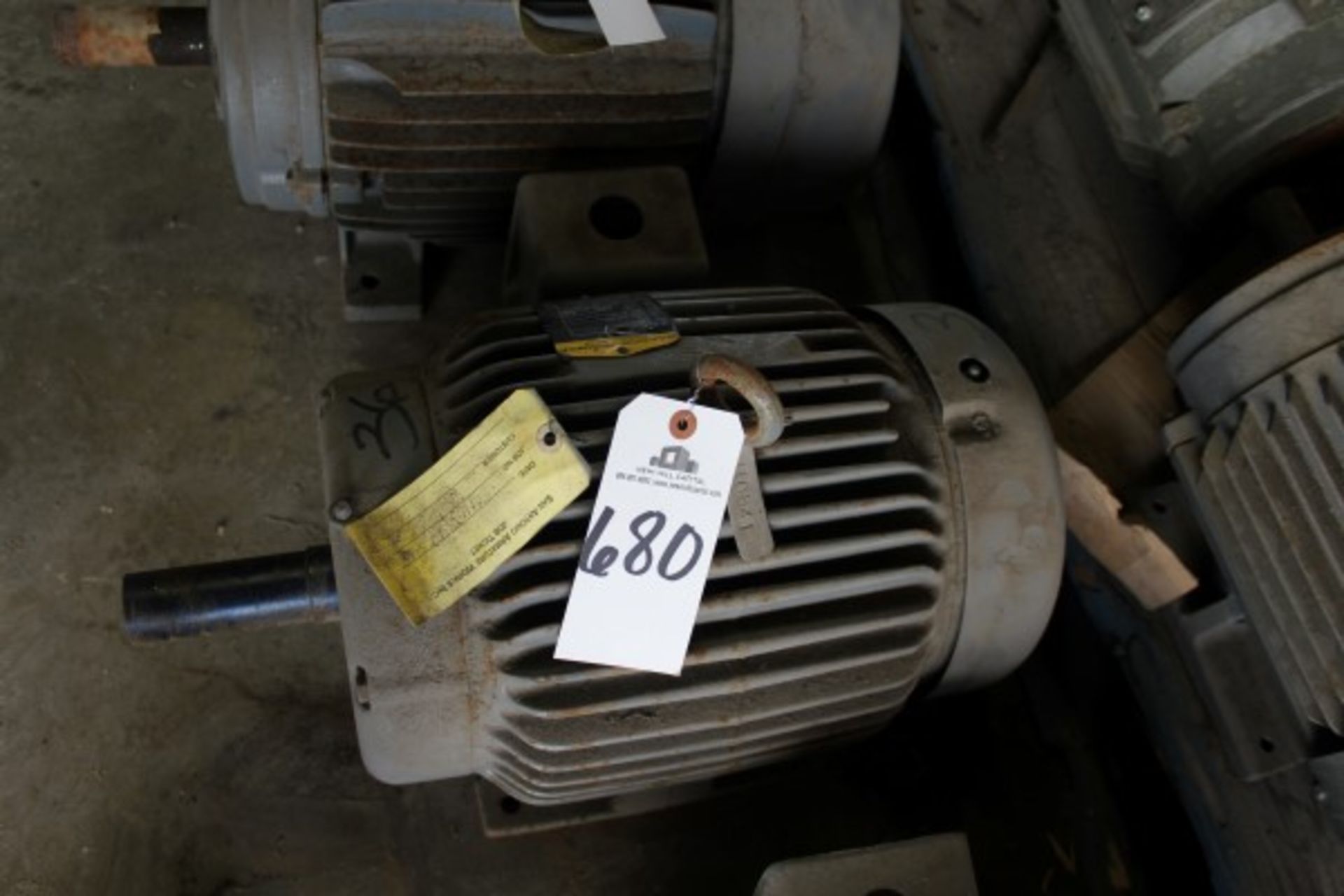 SUBJECT TO BULK BID OF LOT 607A: Baldor Electric Motor,15 HP, 254T Frame, 1760 RPM