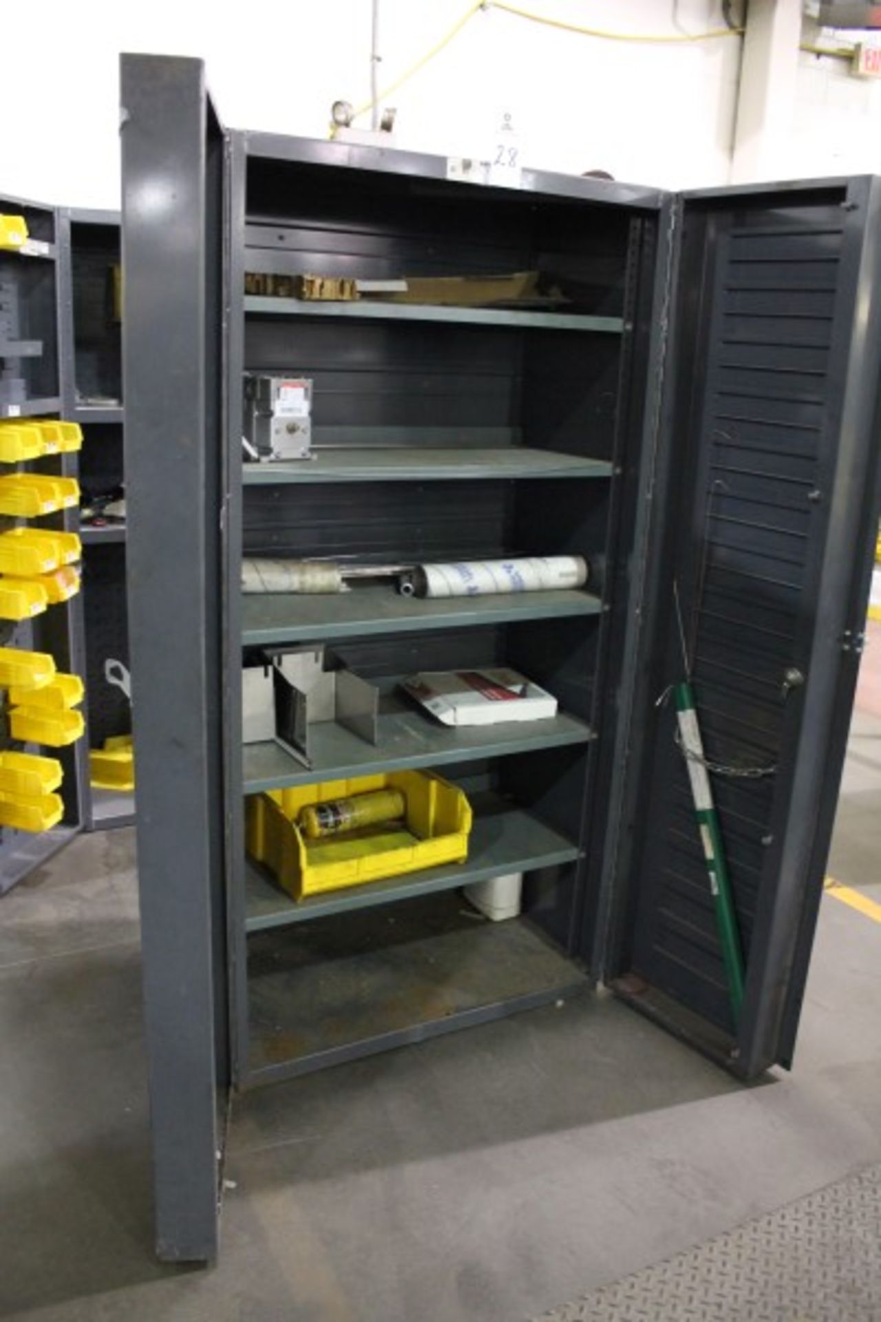 2 Door Plastic Bin Storage Cabinet