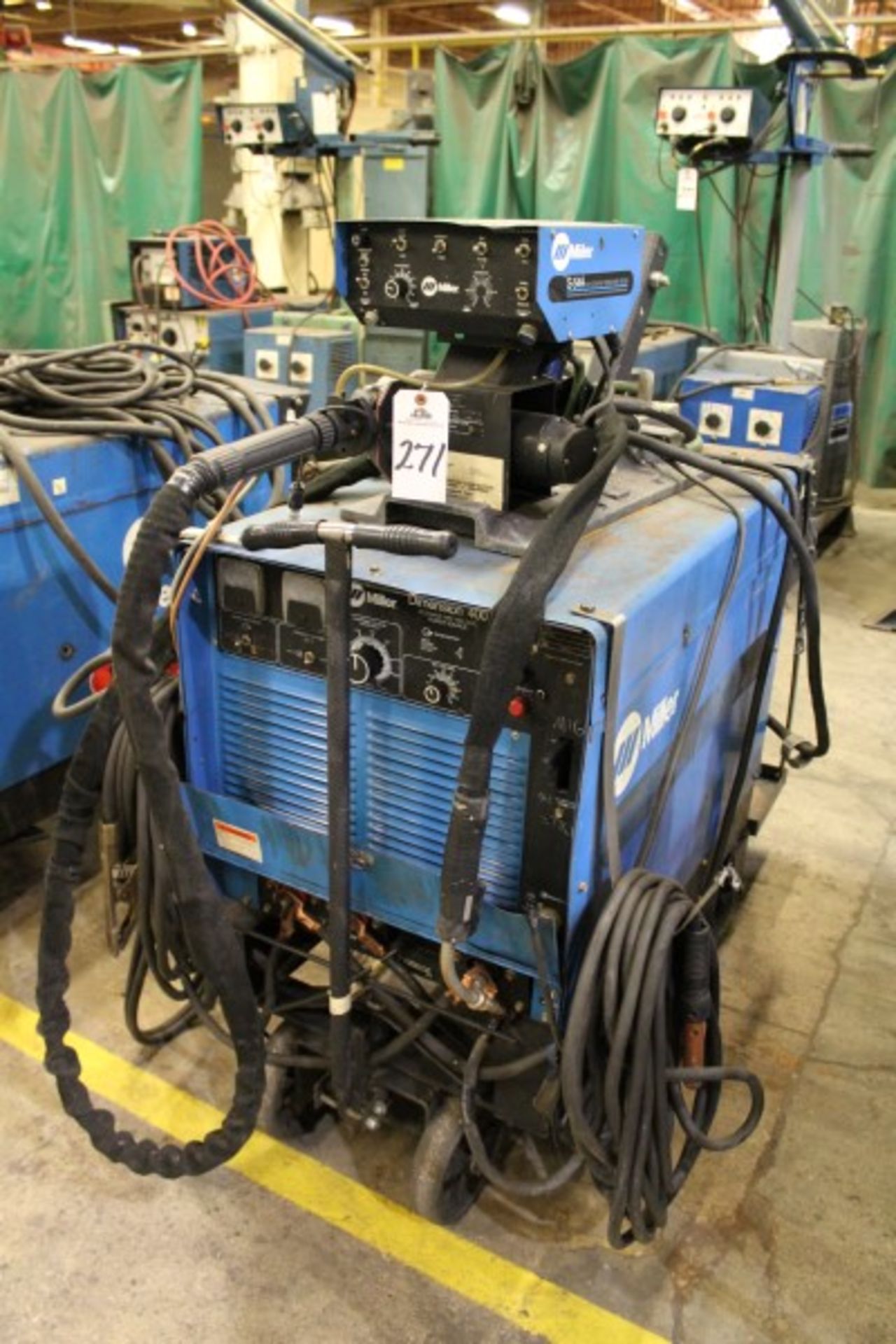 Miller Mig Welder, M# Dimension 400, W/ Remote Feeder