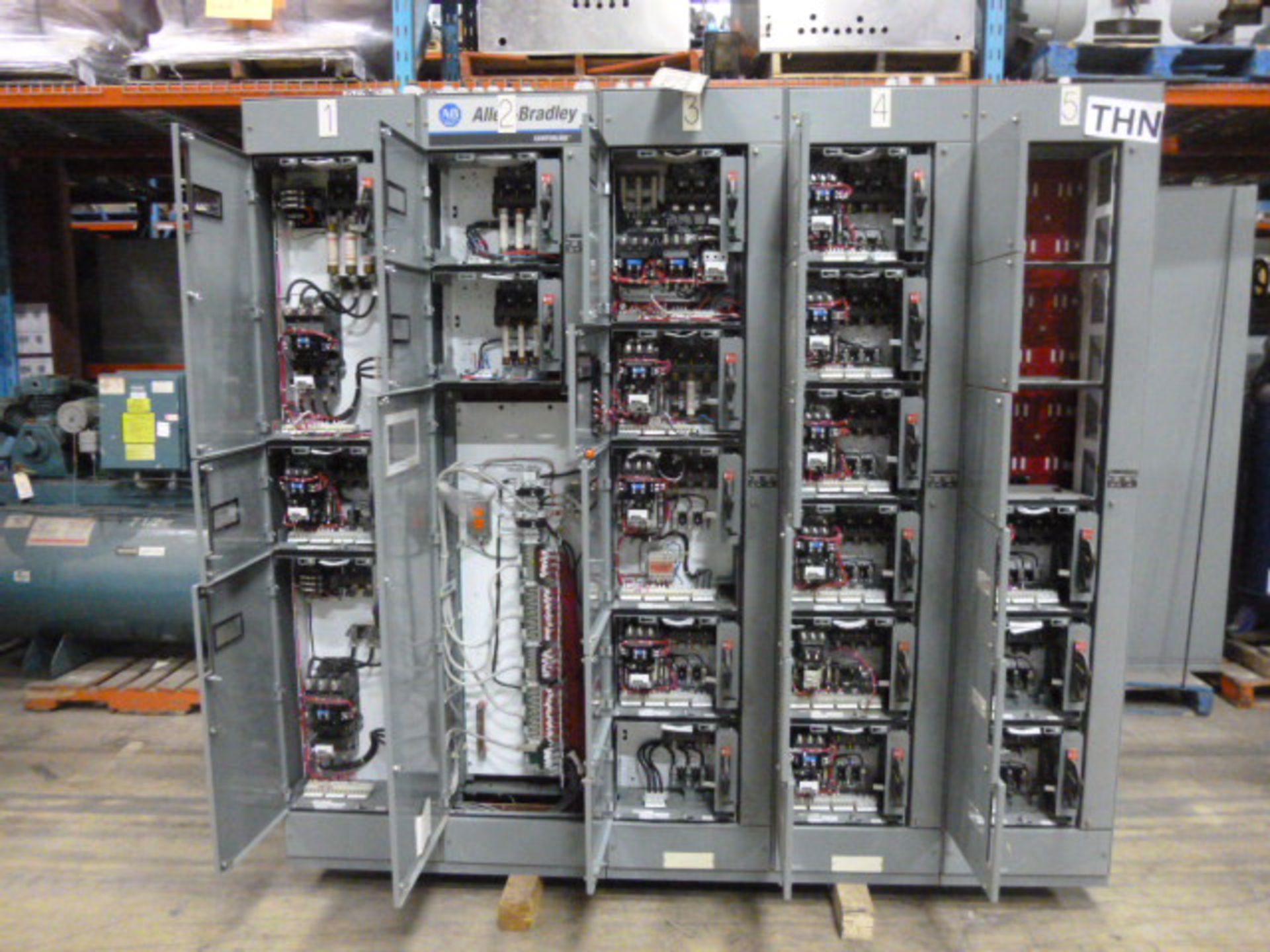 10 SECTIONS OF ALLEN BRADLEY MOTOR CONTROL CENTER