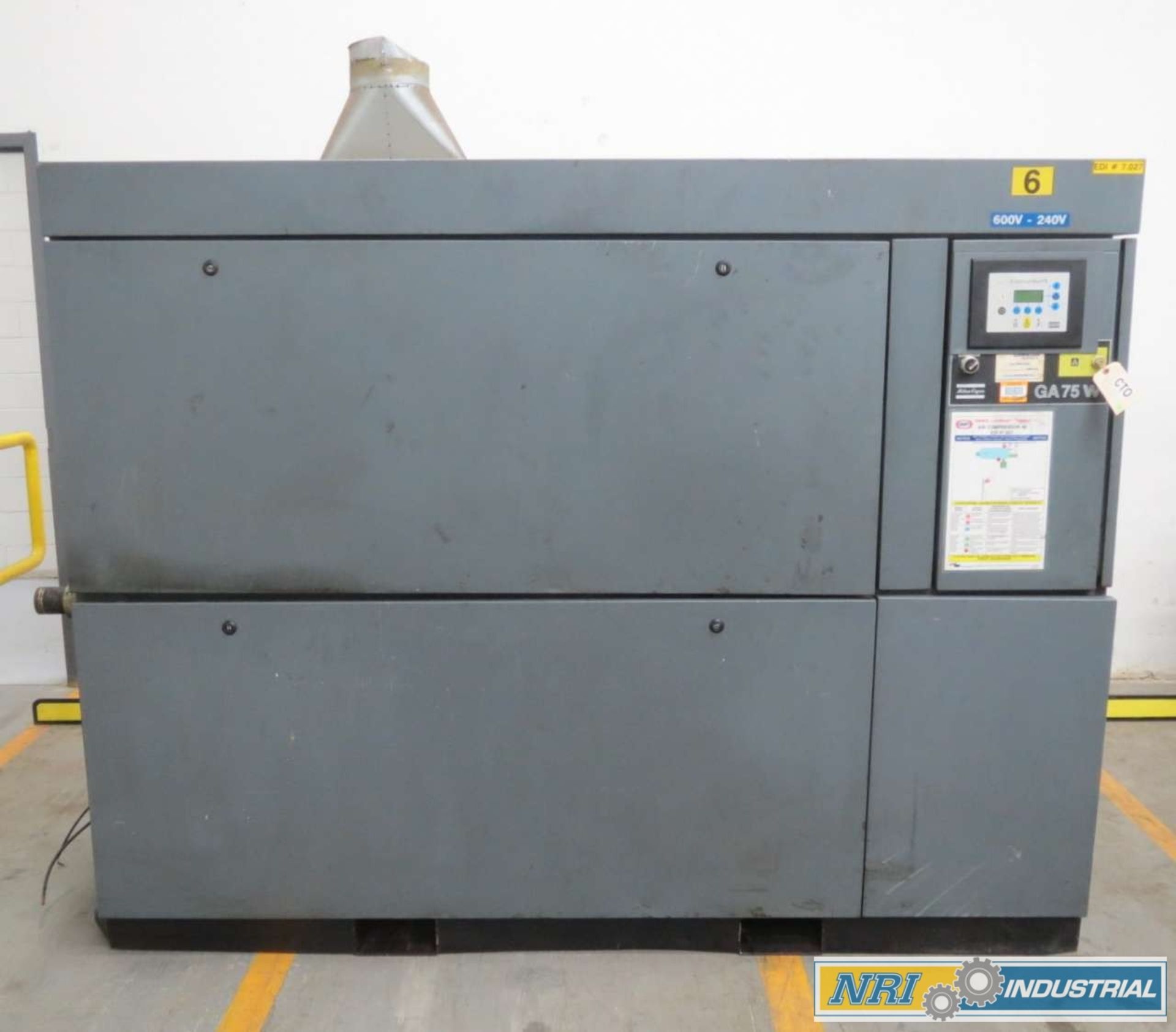 ATLAS COPCO GA75W 100 HP OIL-INJECTED ROTARY SCREW AIR COMPRESSOR AIR COMPRESSOR