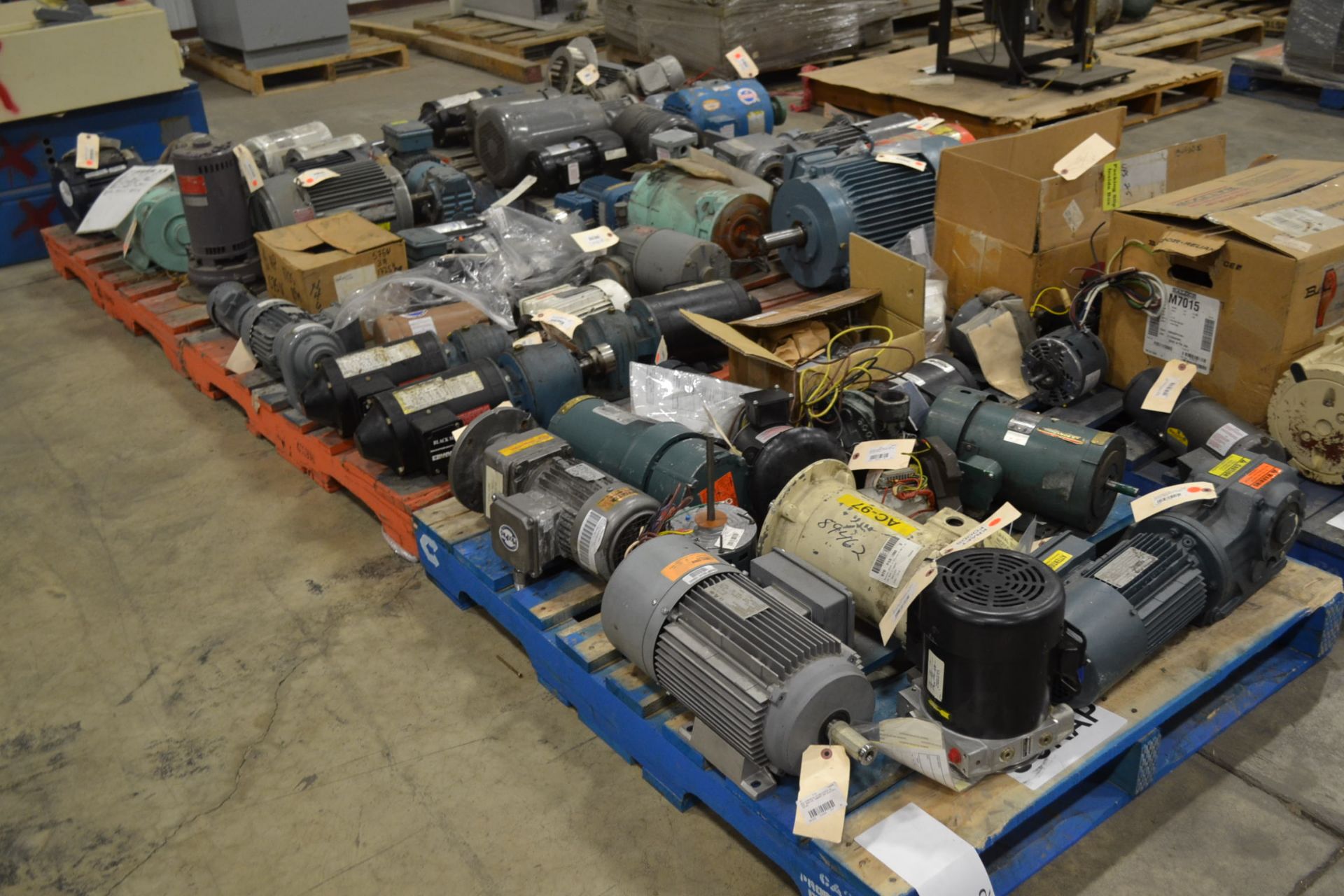 LOT OF SMALL MOTORS, 1 - 10 HP, APPROXIMATELY 65 MOTORS - Image 2 of 3