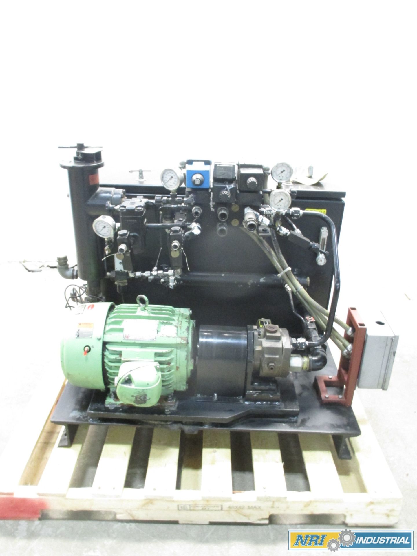 PARKER POWER UNIT 10HP 230/460V-AC 33CC/REV 1000PSI HYDRAULIC SYSTEM - Image 2 of 3