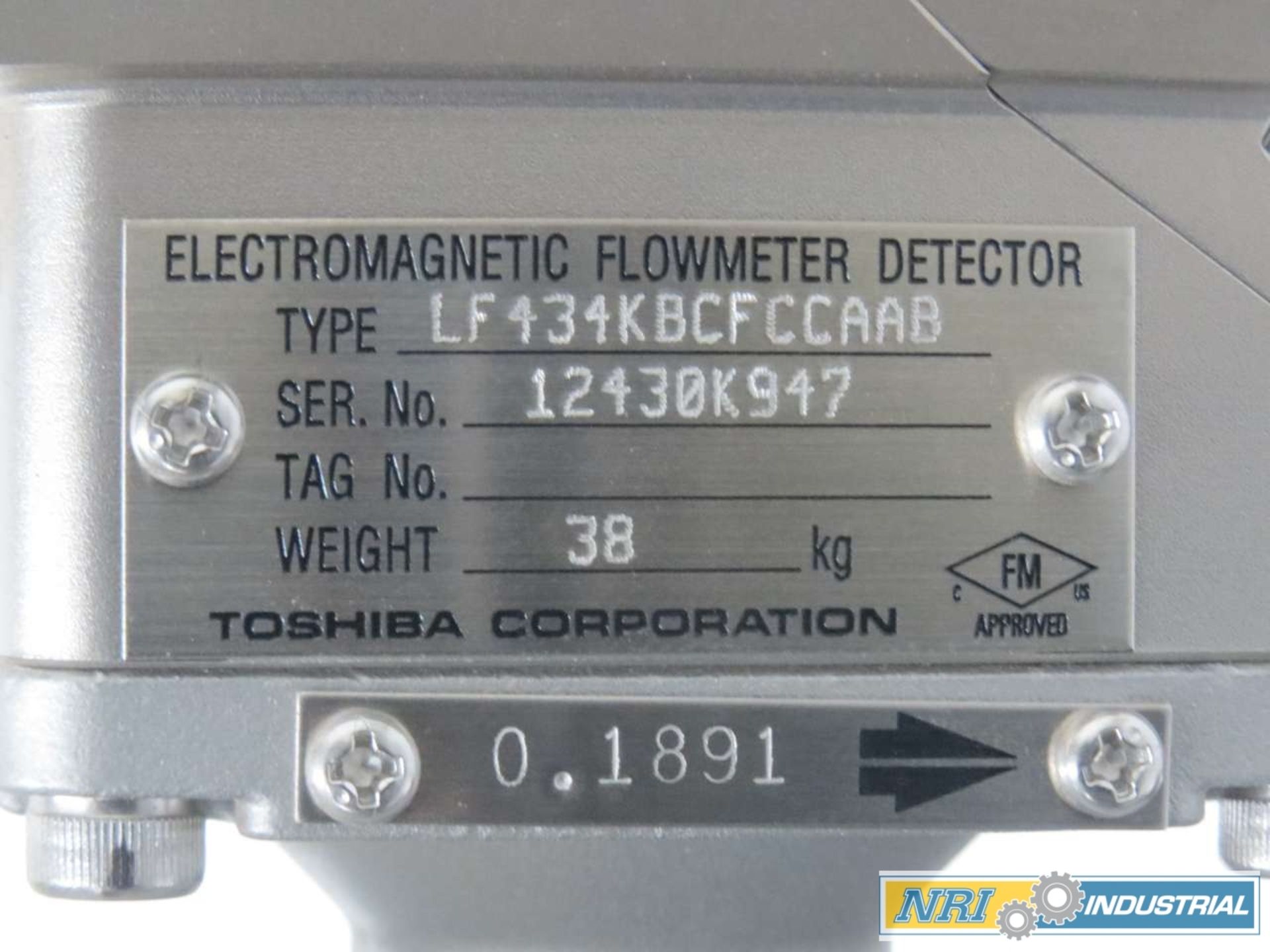 TOSHIBA LF434KBCFCCAAB ELECTROMAGNETIC DETECTOR 6 IN FLOW TUBE FLOW METER - Image 3 of 3