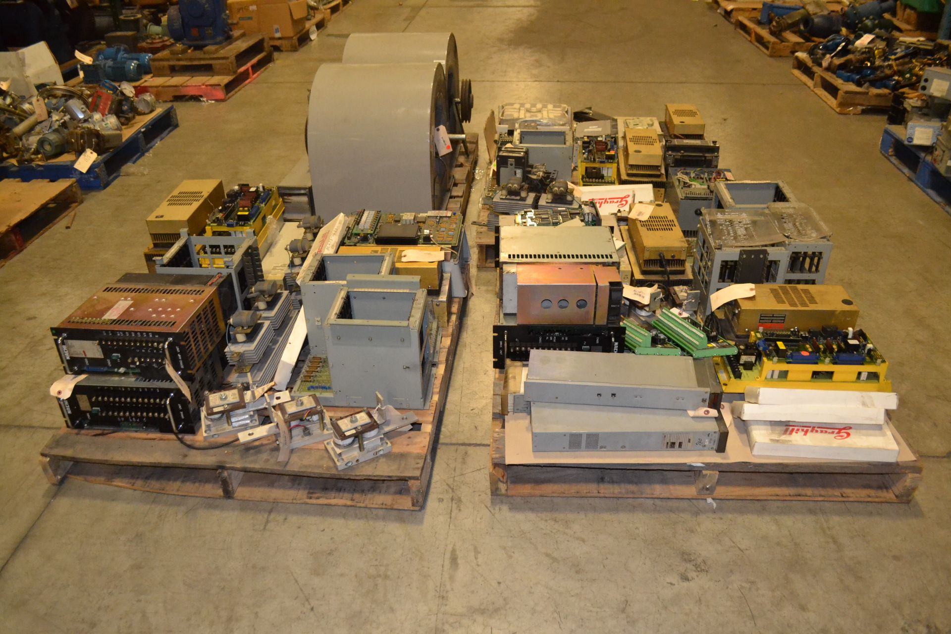 4 PALLETS OF ASSORTED ELECTRONICS,GRAYHILL,NACHI,ABB