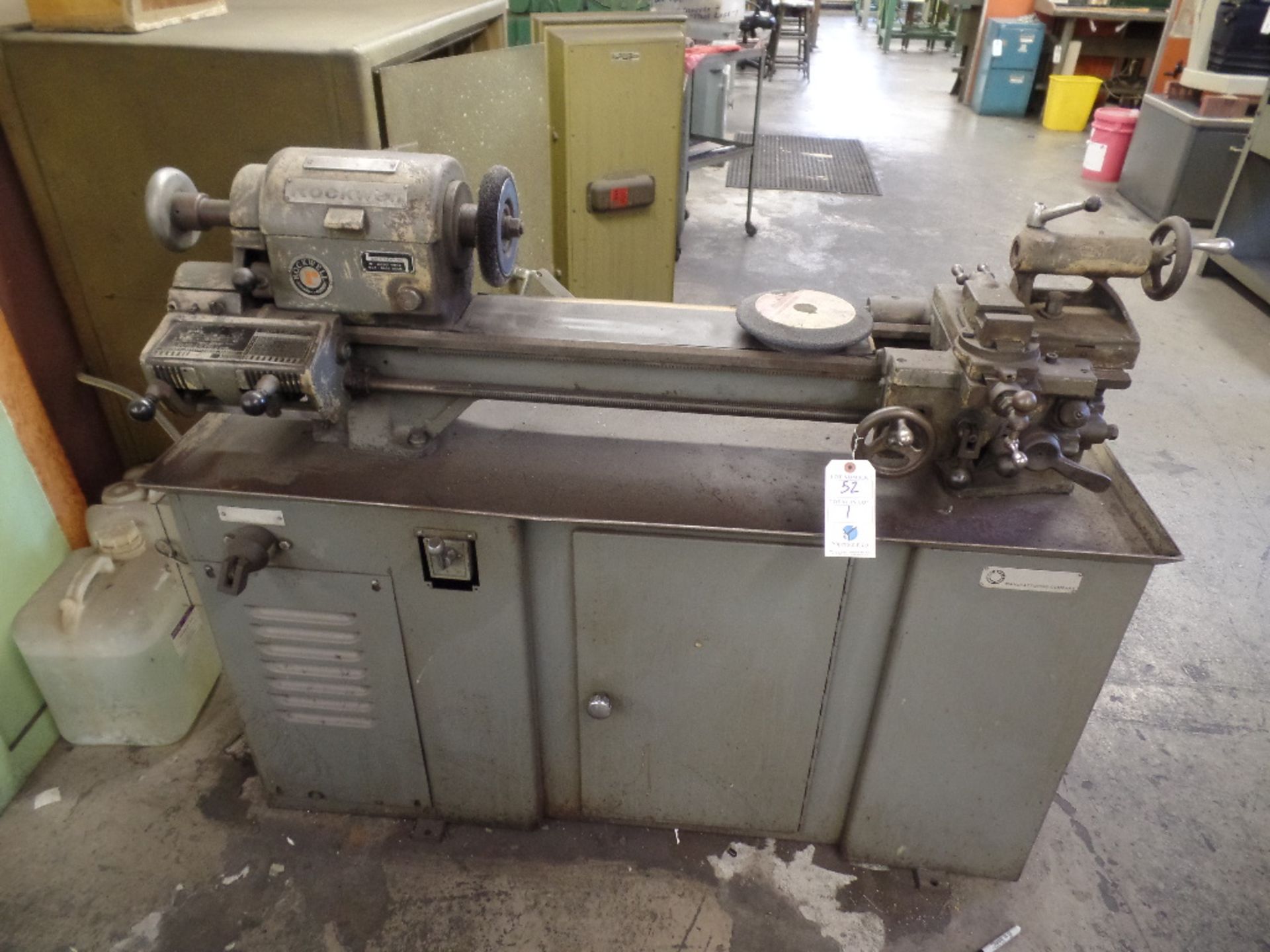 Rockwell 3' Lathe (Set Up As Grinding Unit)