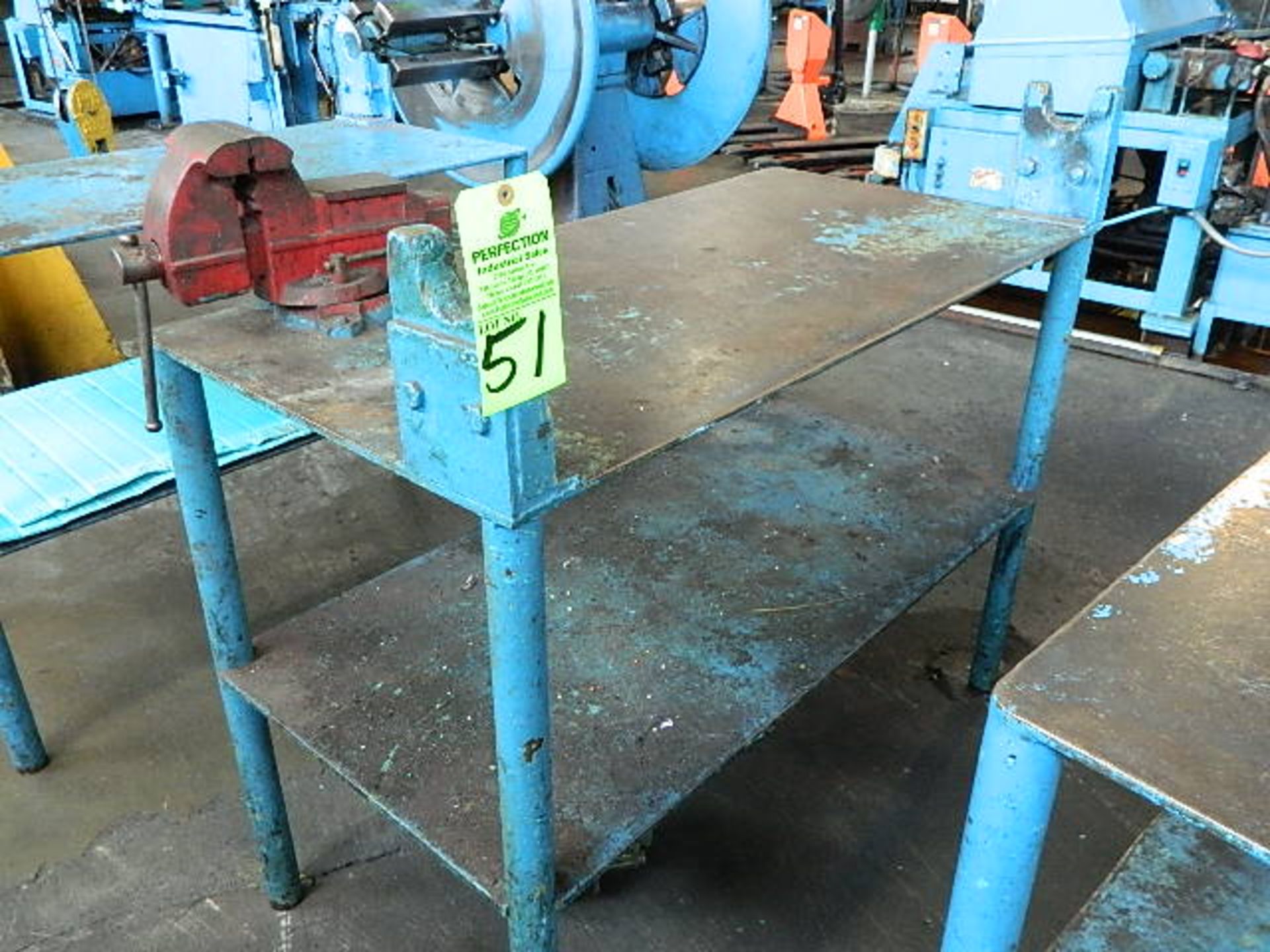 Steel Table 24" x 48" with Vise
