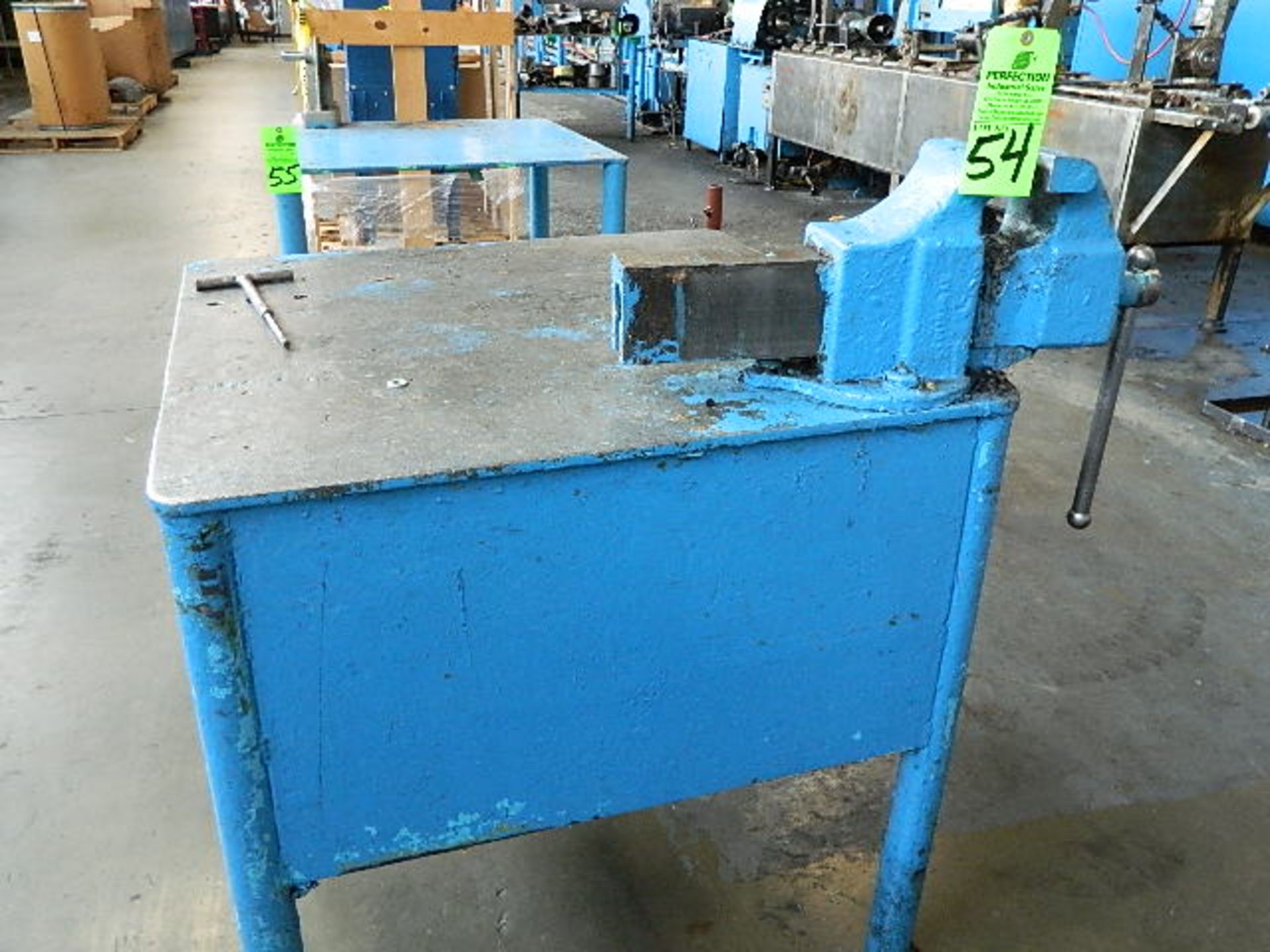 Steel Table with Vise