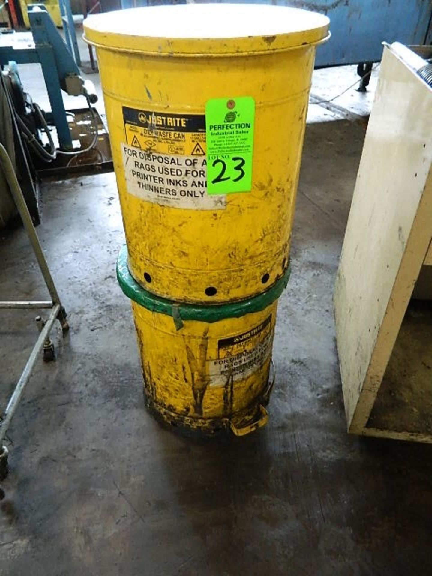 Lot of (2) Just Rite Oil Waste can