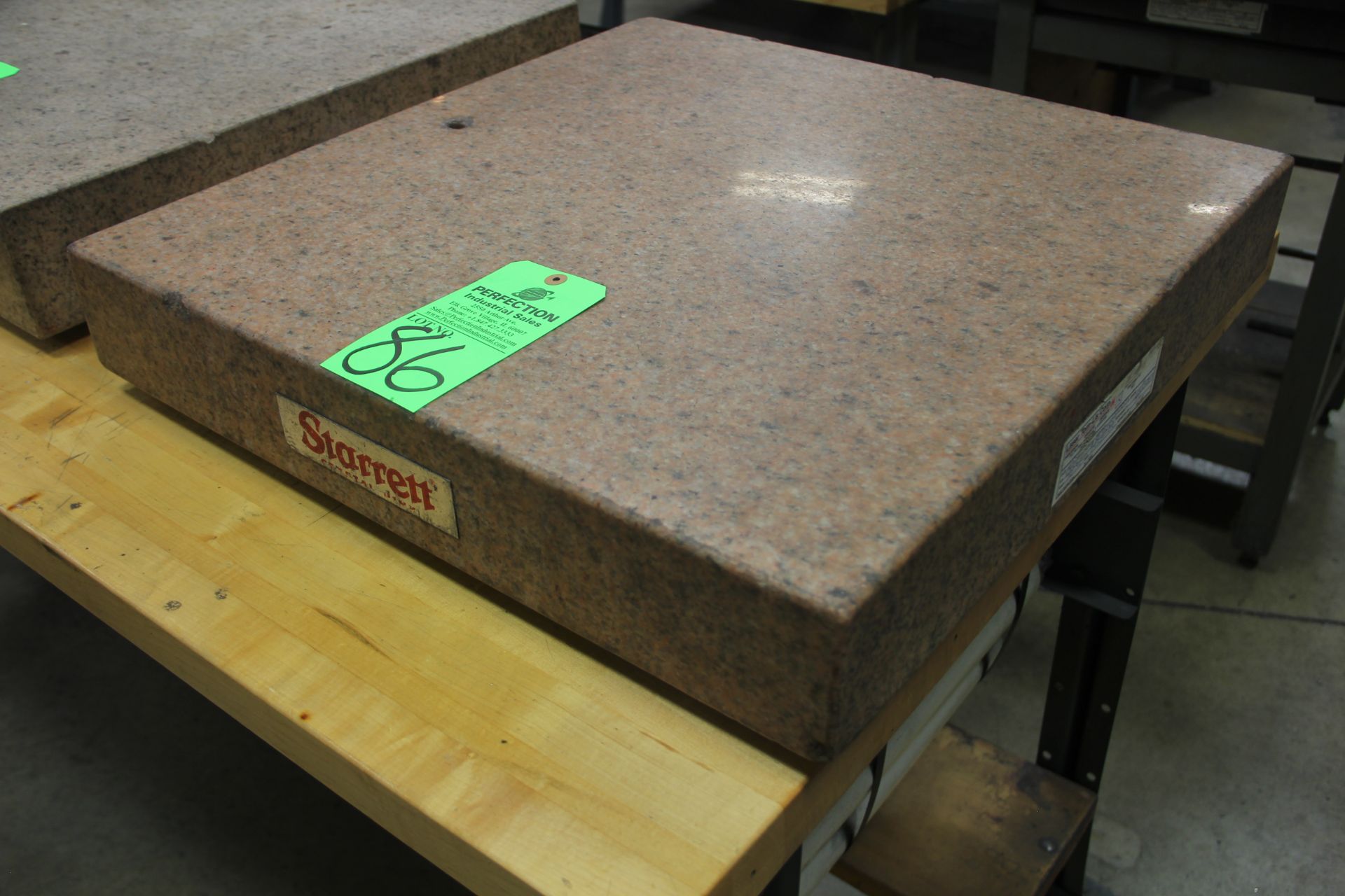STARRETT 24" x 24" Crystal Pink Double Ledge Surface Plate
