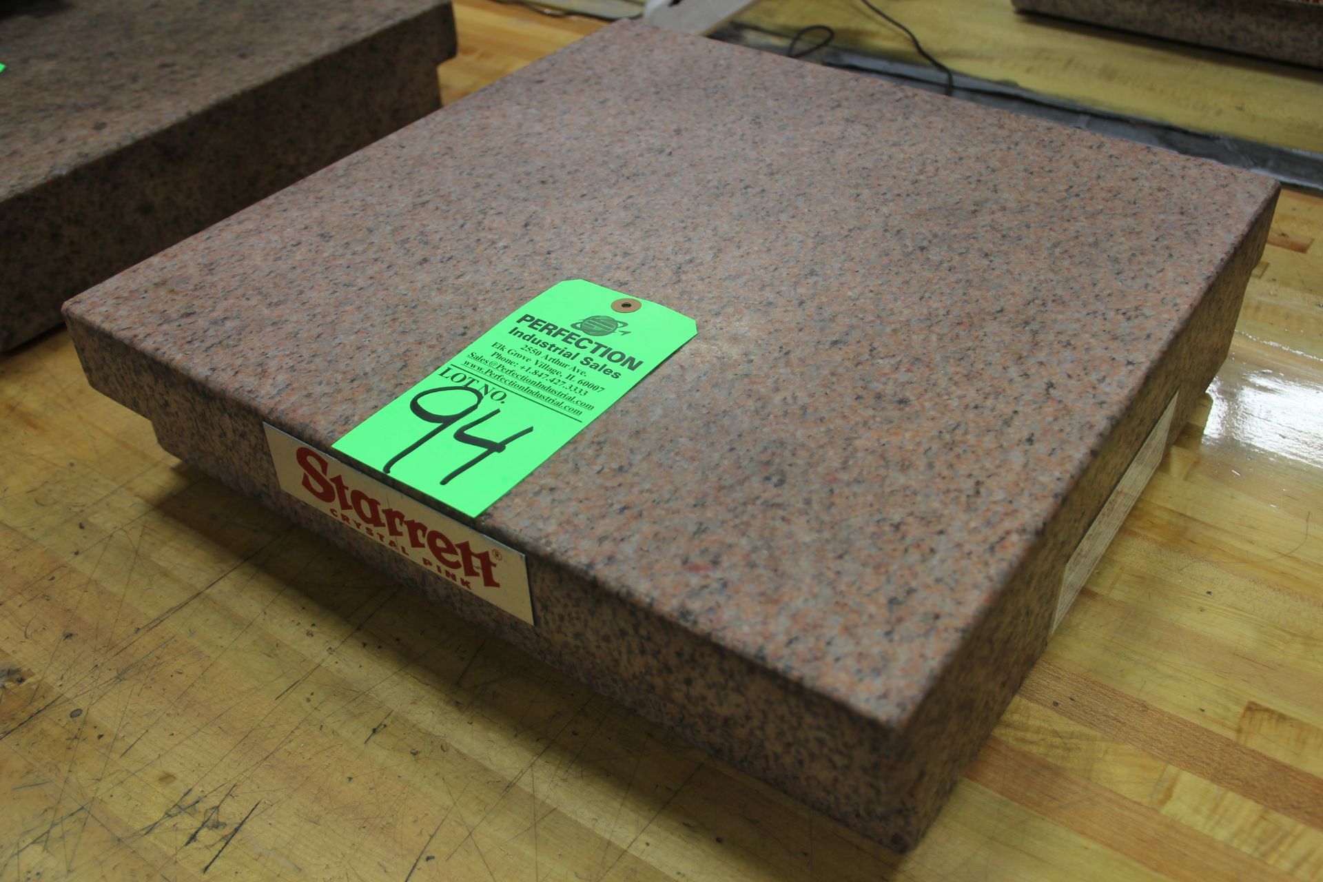 STARRETT 18" x 18" Crystal Pink Double Ledge Surface Plate